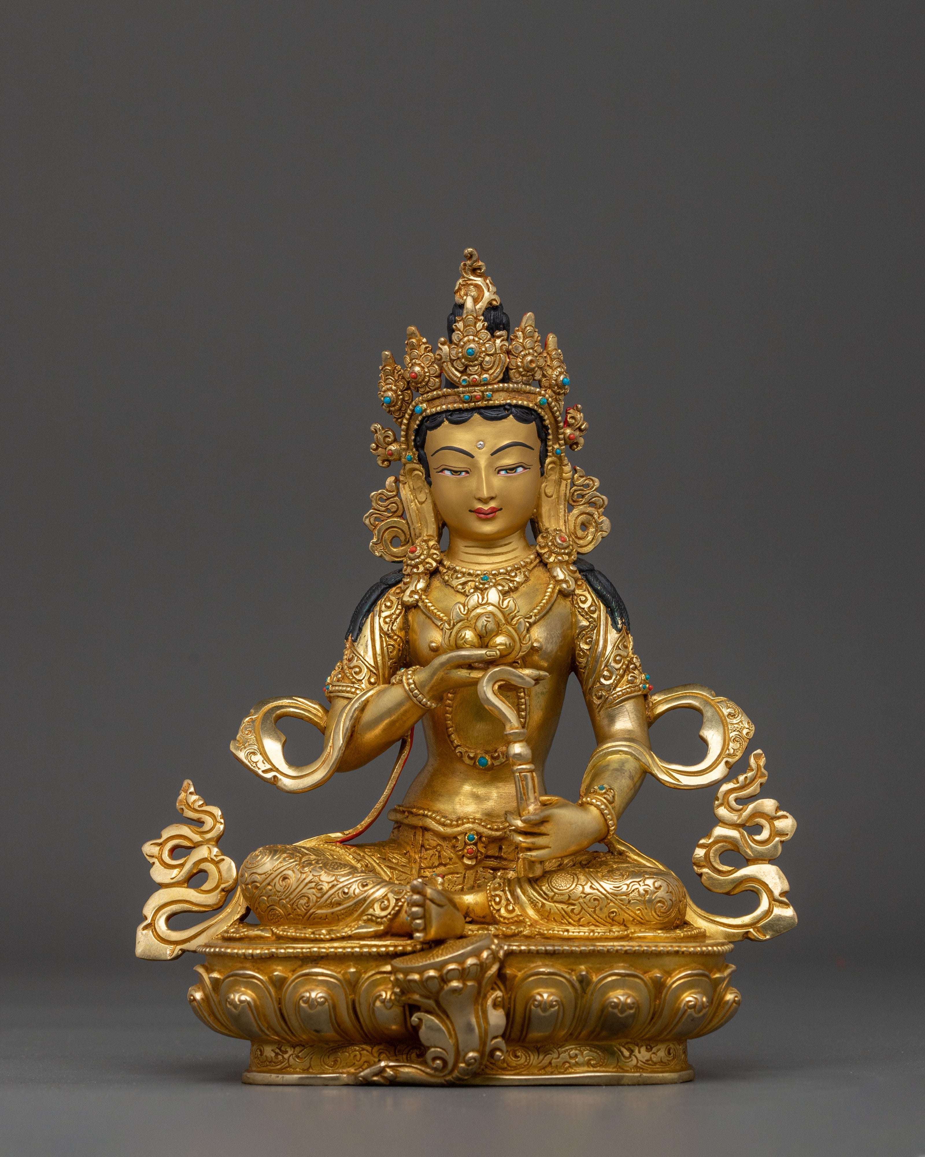 Traditional Tibetan 21 Tara Sculptures | 24K Gold Gilded Sacred Set