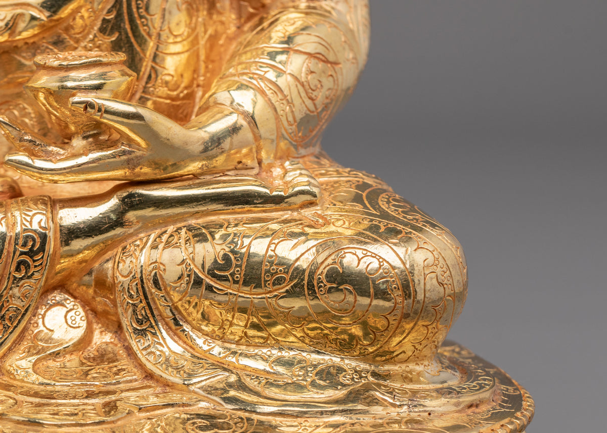 Radiant Five Dhyani Buddha Sacred Sculpture Set