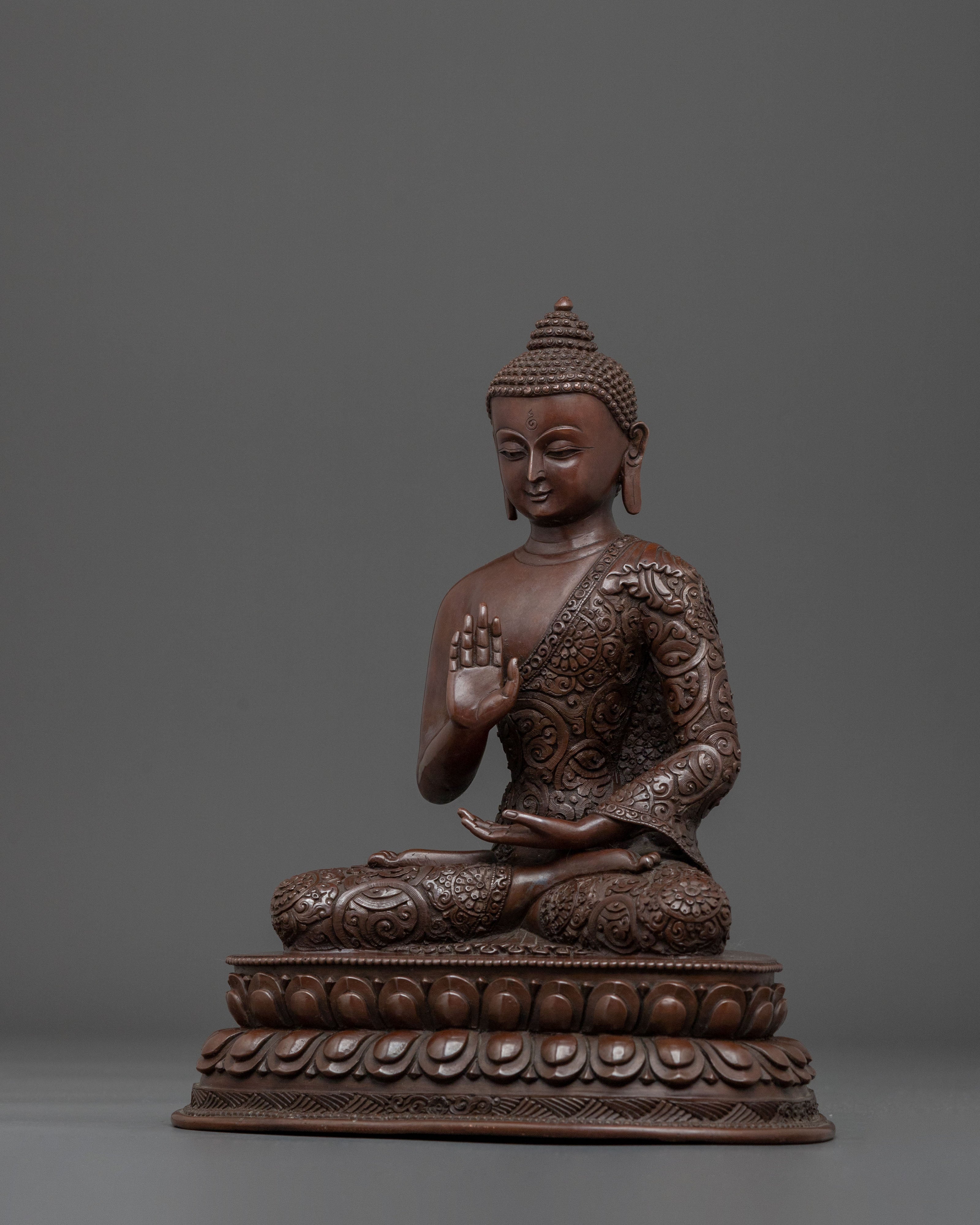 Amoghasiddhi Sculpture | Green Dhyani Buddha