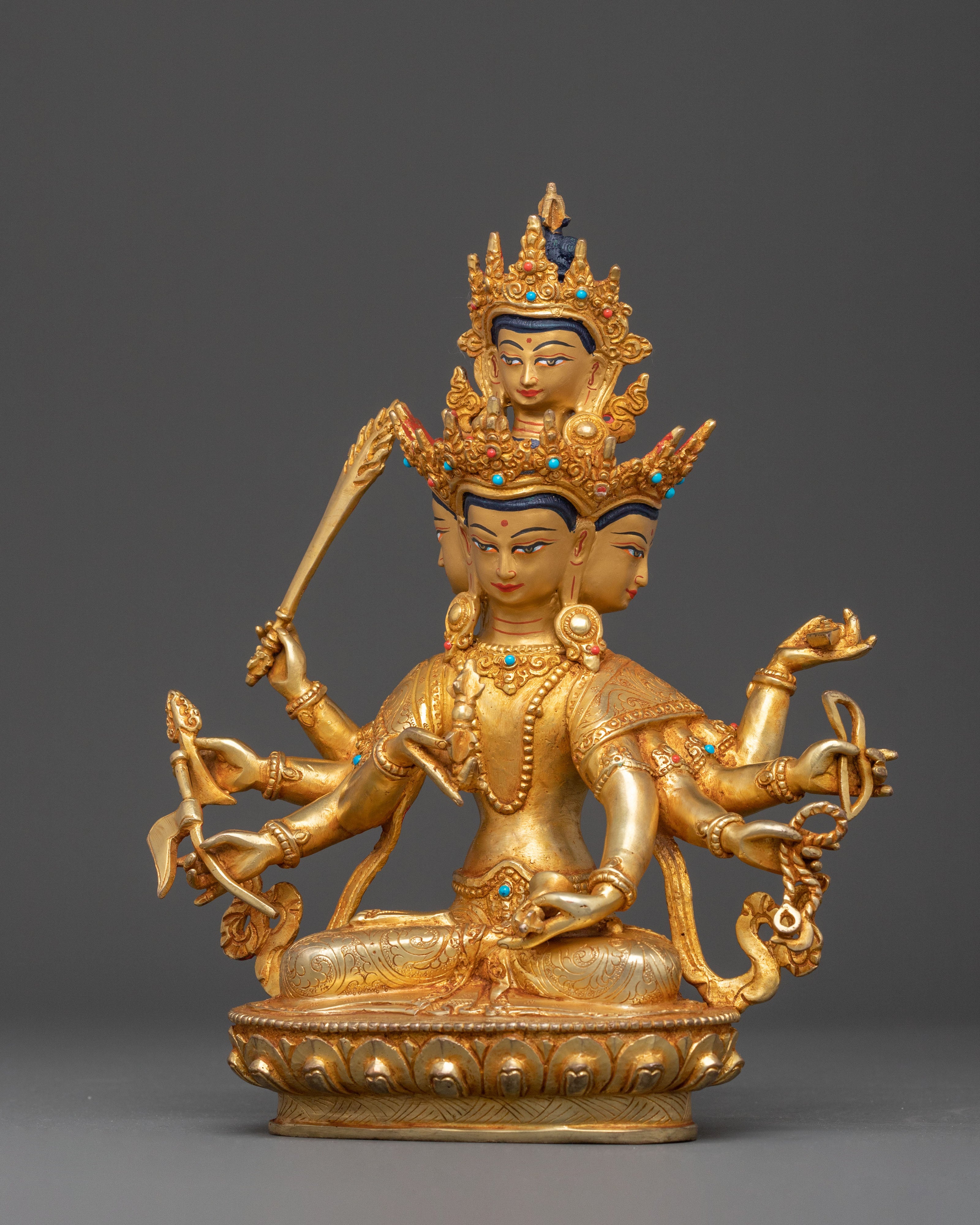 Maha Vajrasattva | 24K Gold Gilded Sculpture