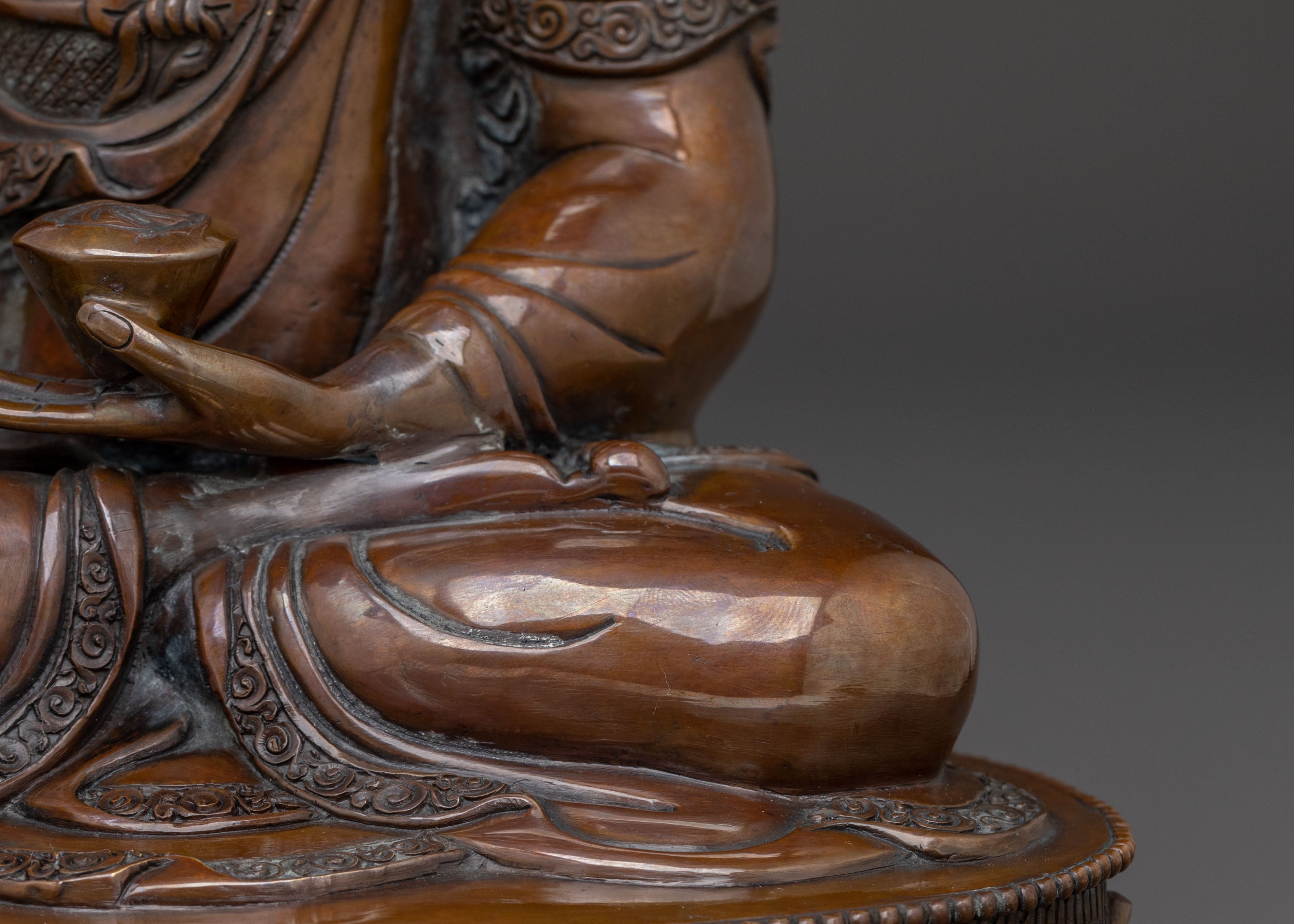 Shakyamuni Buddha Statue – Oxidized Copper Serenity