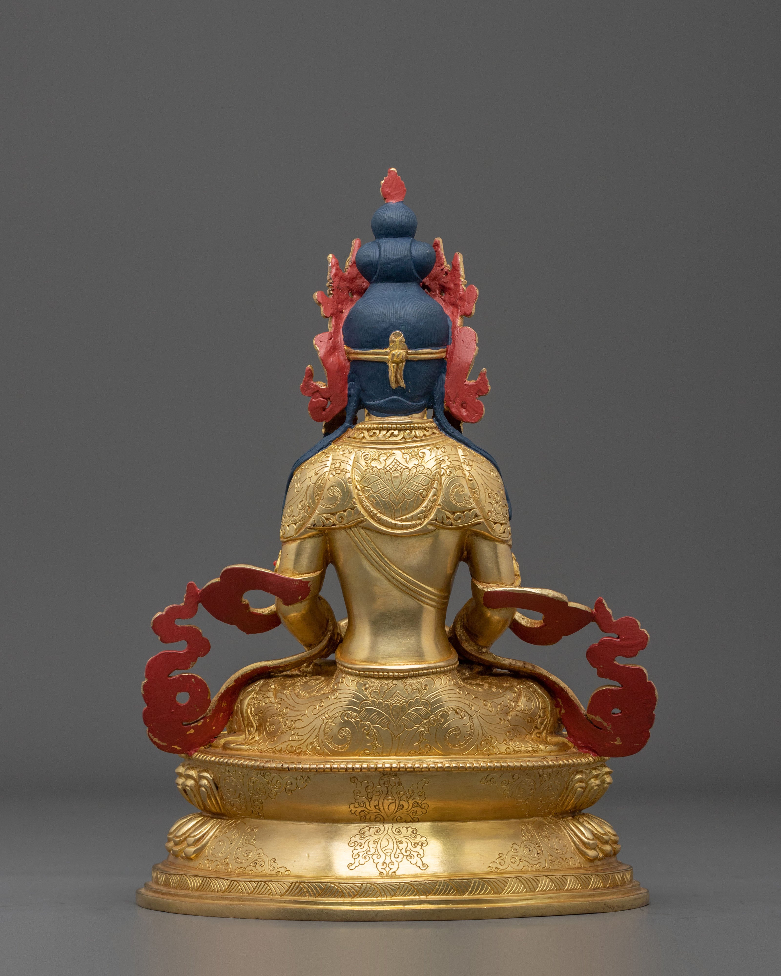 Amitayus Spiritual Figurine | 24K Gold Gilded Sacred Art