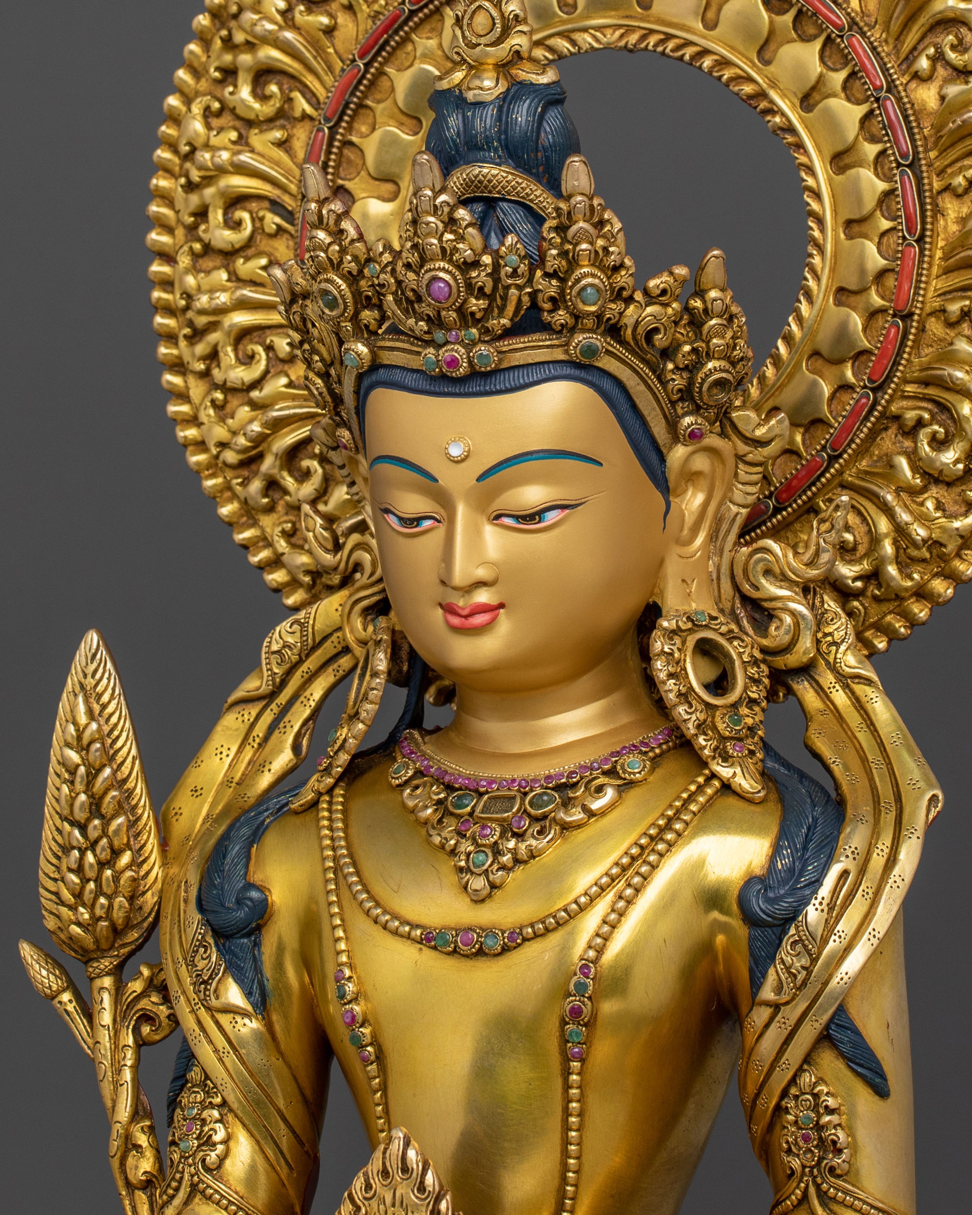 Handmade Kshitigarbha Sacred Sculpture | Bodhisattva of Great Vows