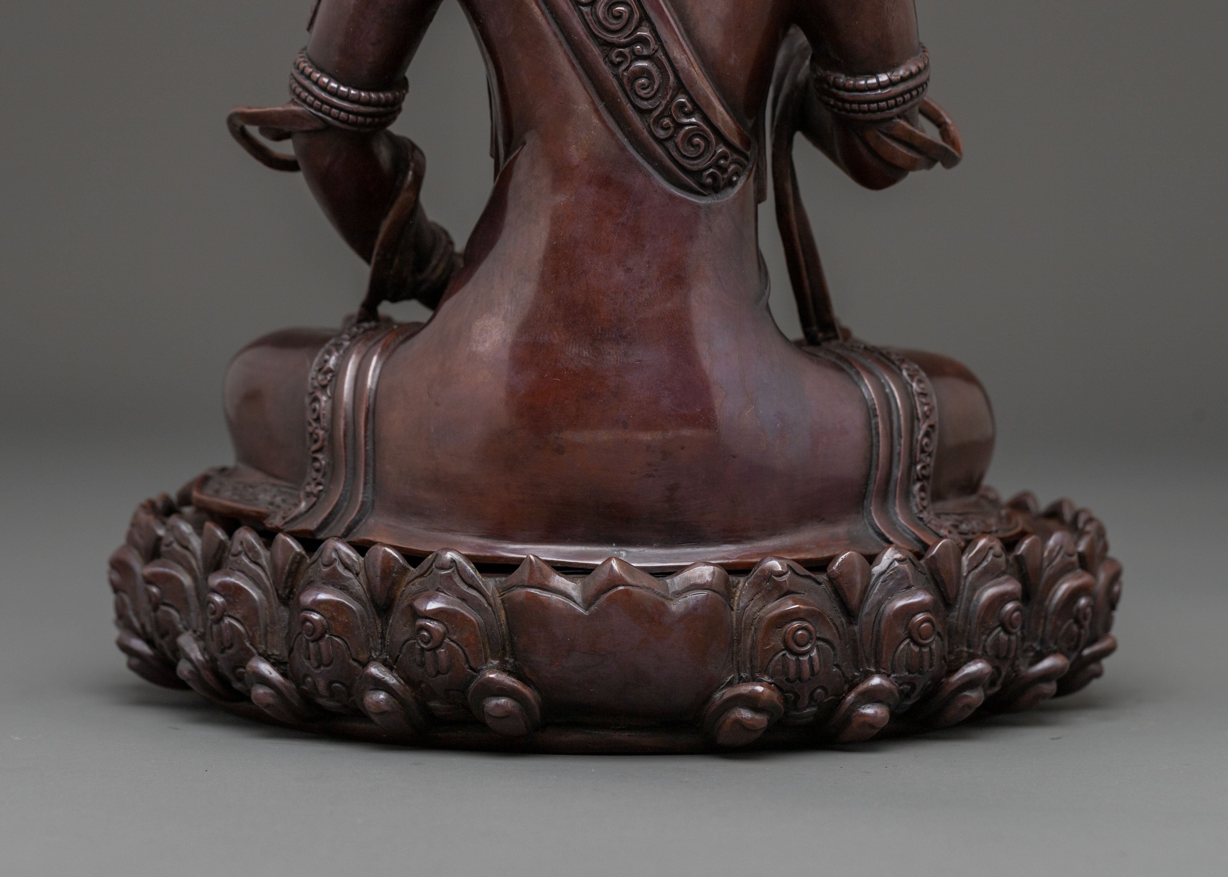 Kuan Yin Statue | Serene Oxidized Copper