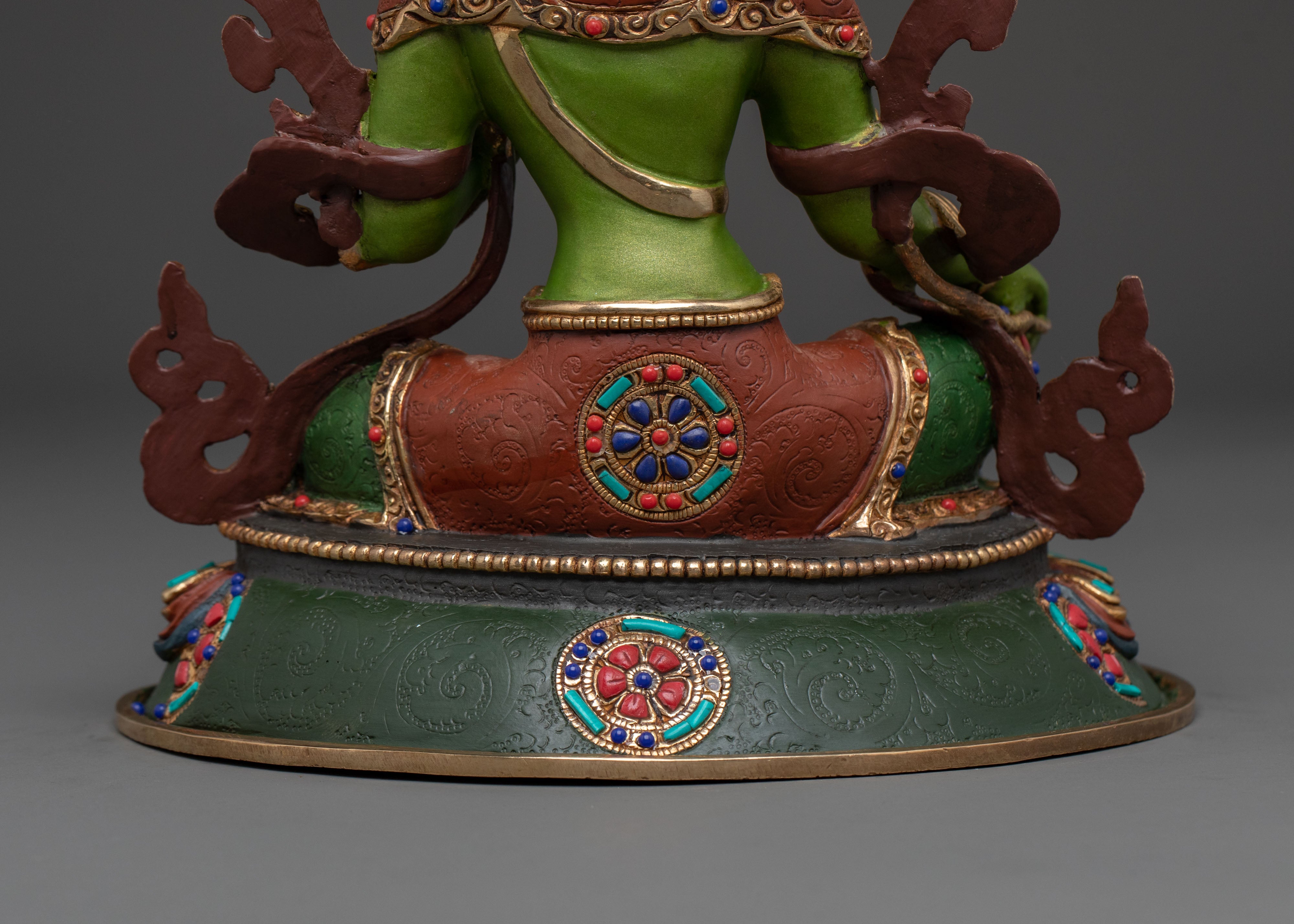 Green Tara Statue: Himalayan Buddhist Guardian