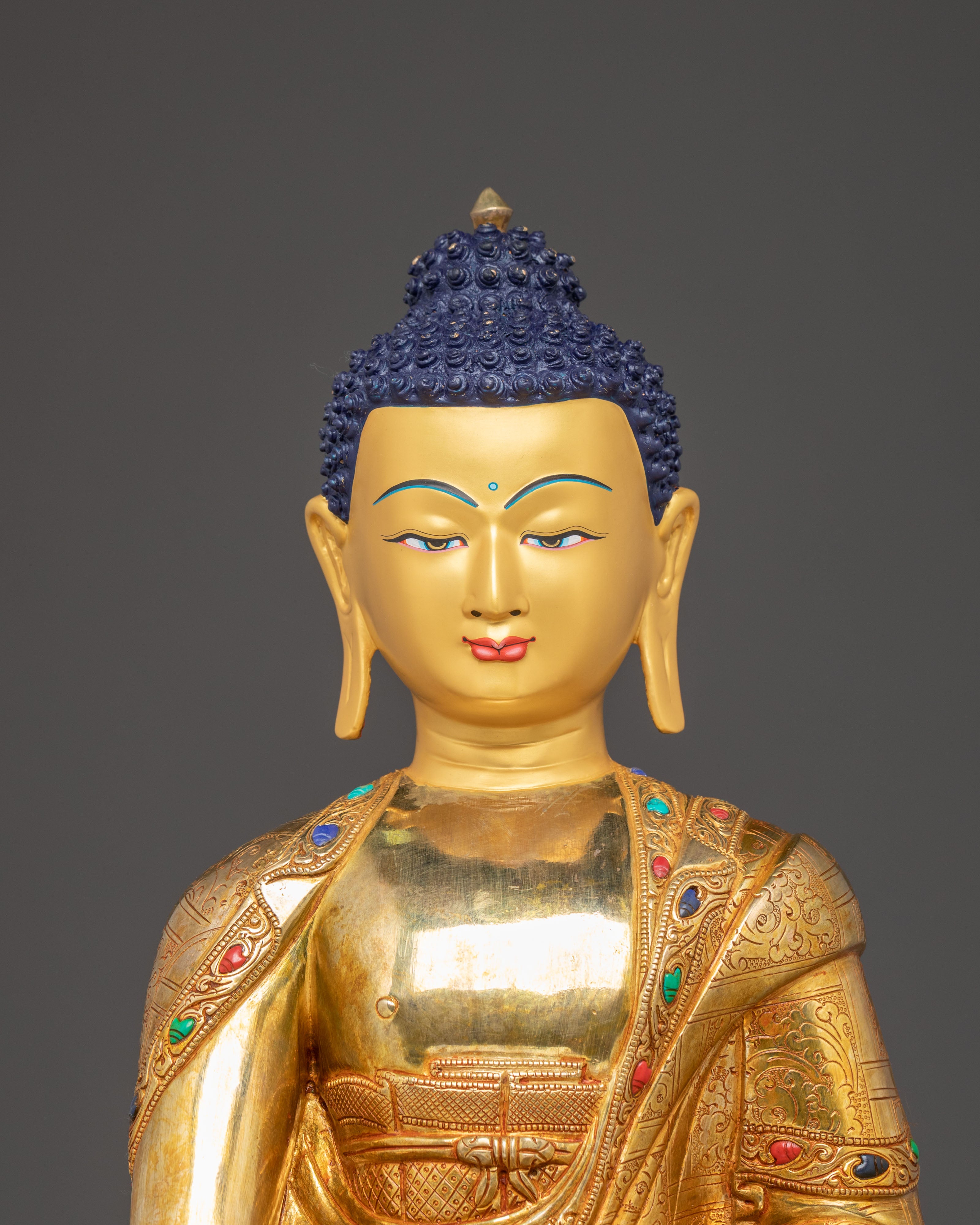 Buddha Shakyamuni 24K Gold-Gilded Statue | Radiant Enlightenment