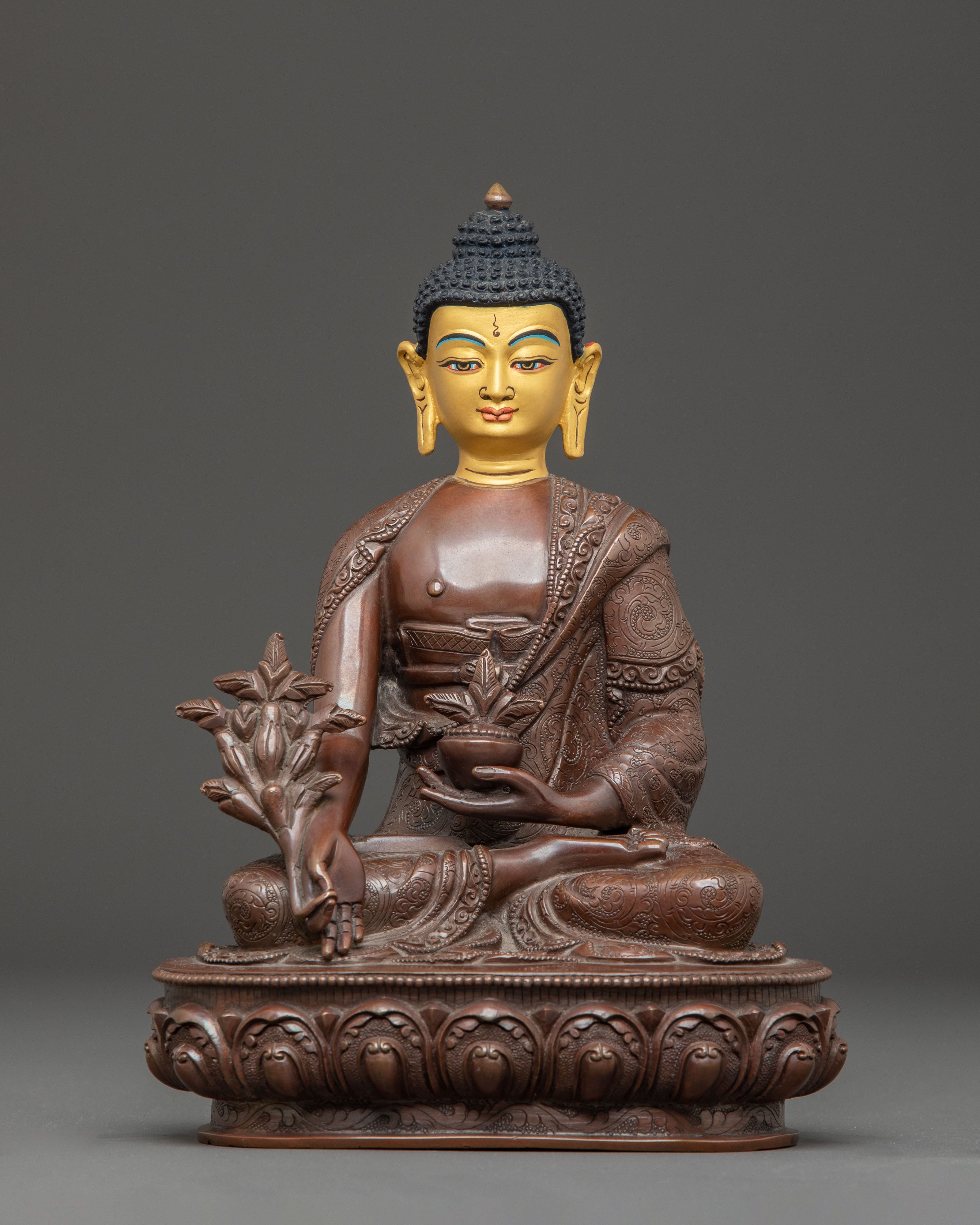 Golden Statue of Healer Medicine Buddha