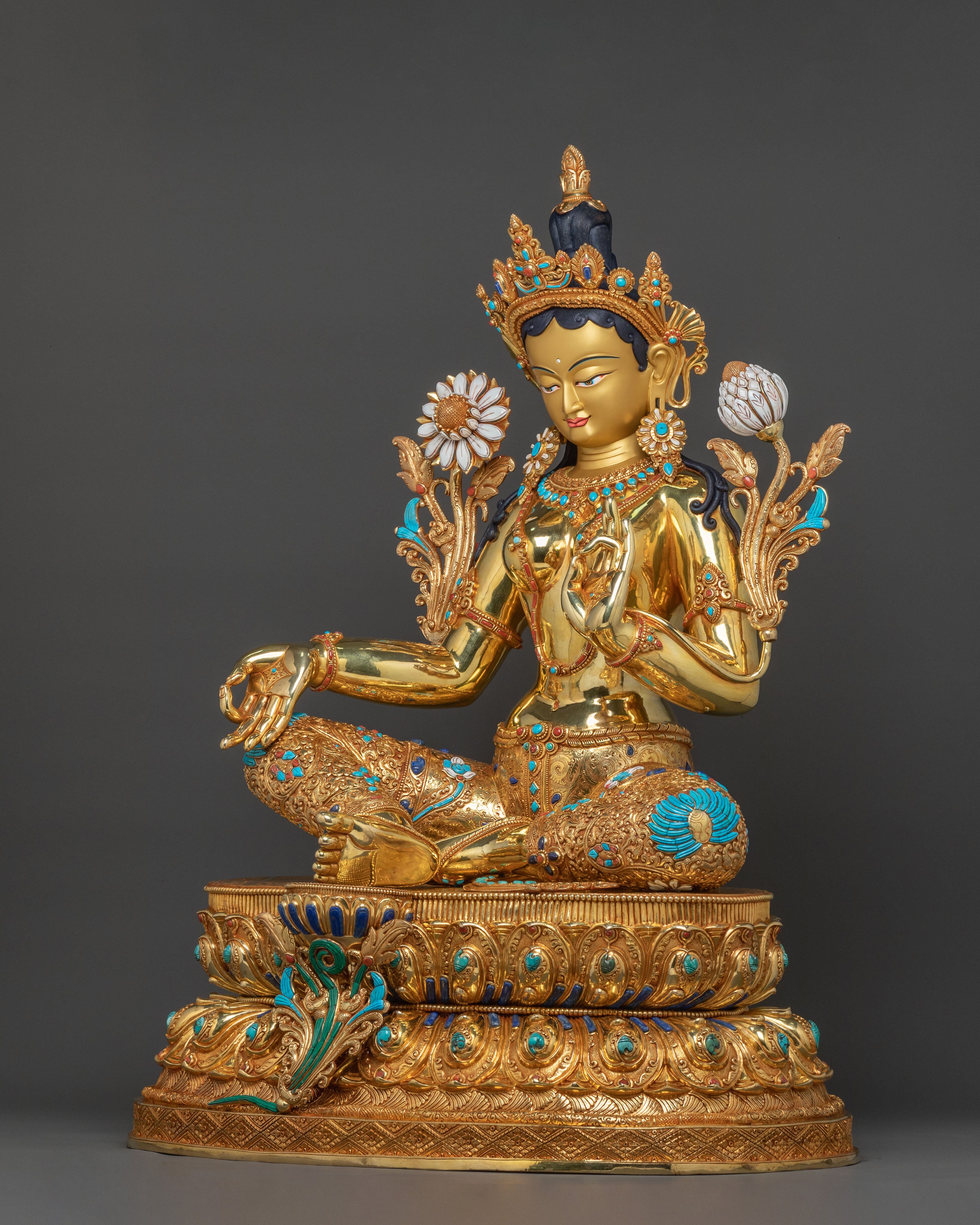 Green Tara Goddess Statue: Embodying Compassion and Divine Protection