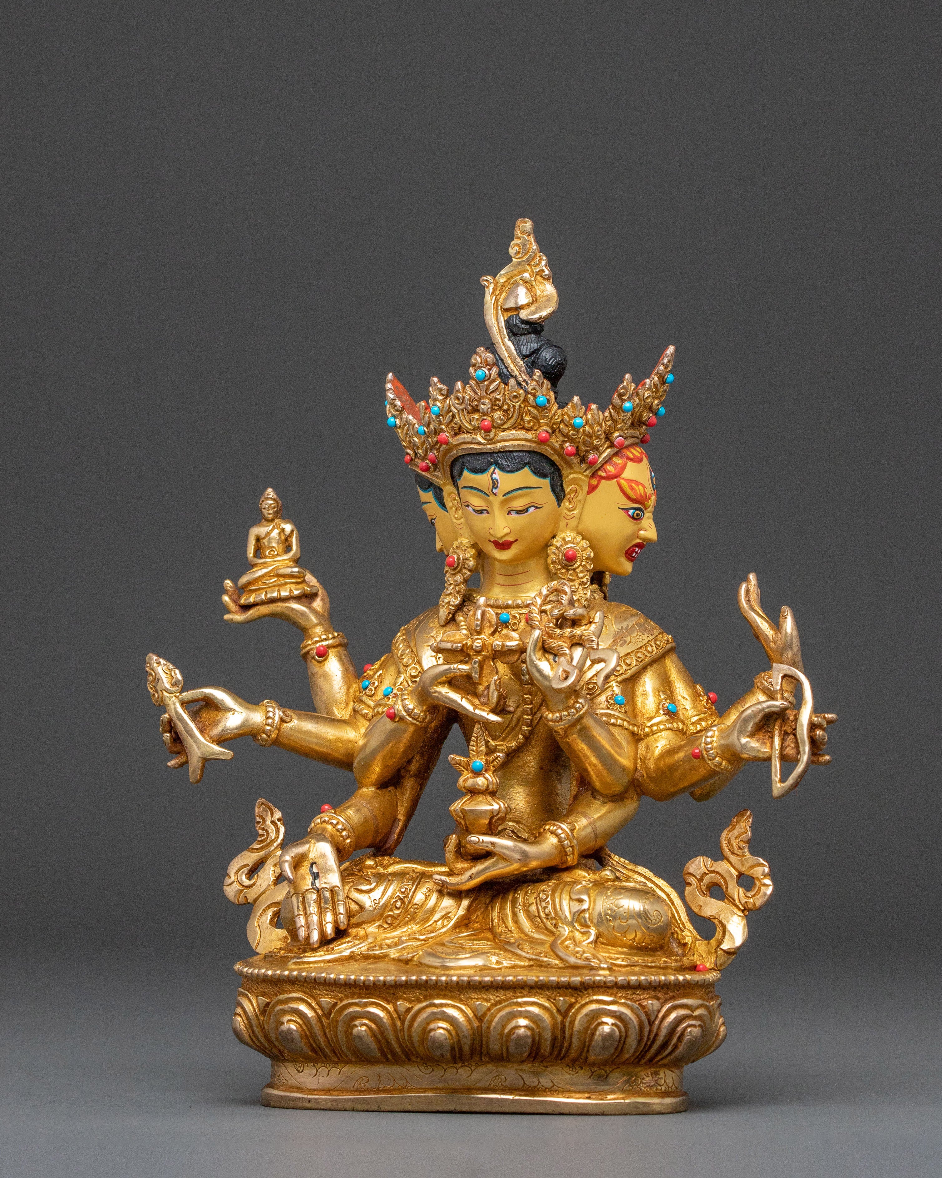 Namgyalma 24k Gold Gilded Statue| Enlightened Icon