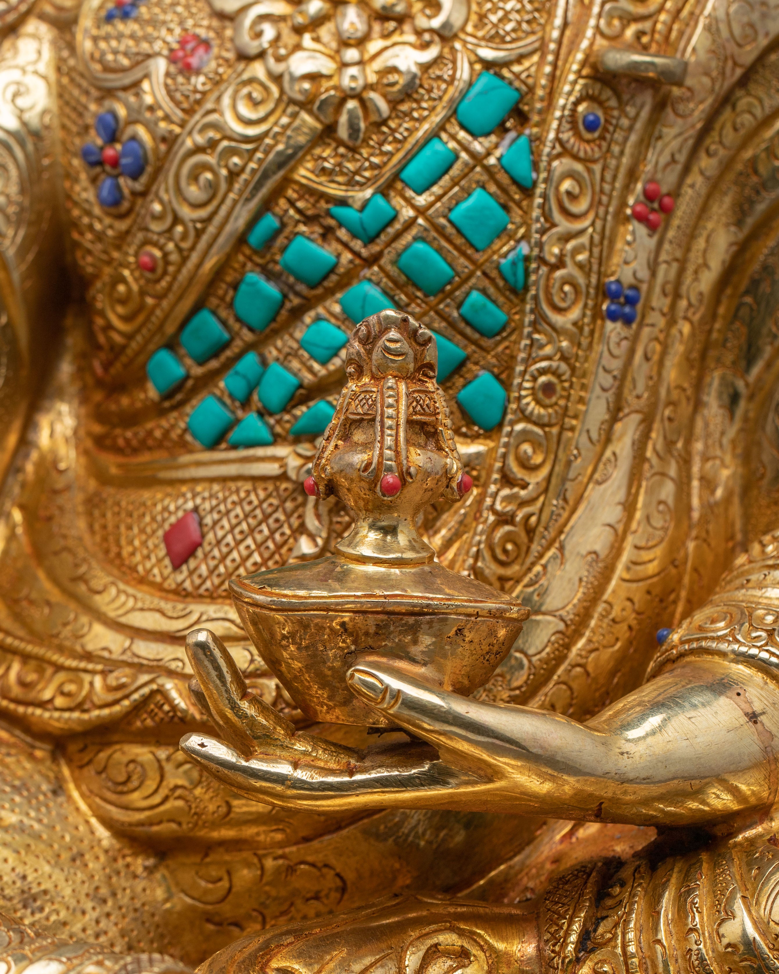 Padmasambhava Sacred Sculpture: Buddhist Decor