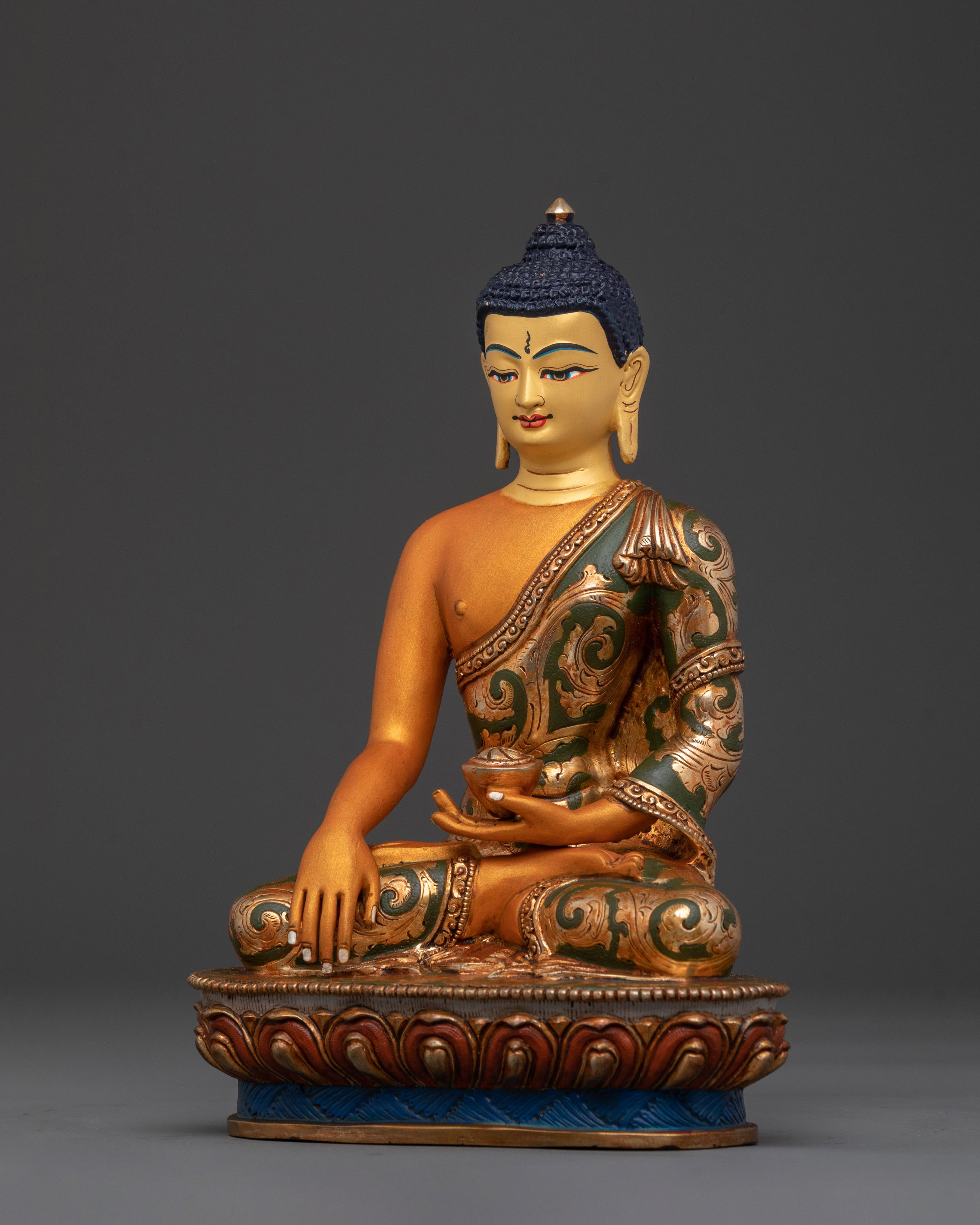 Three Buddhas Statue Set | 24K Gold Gilded Figurines