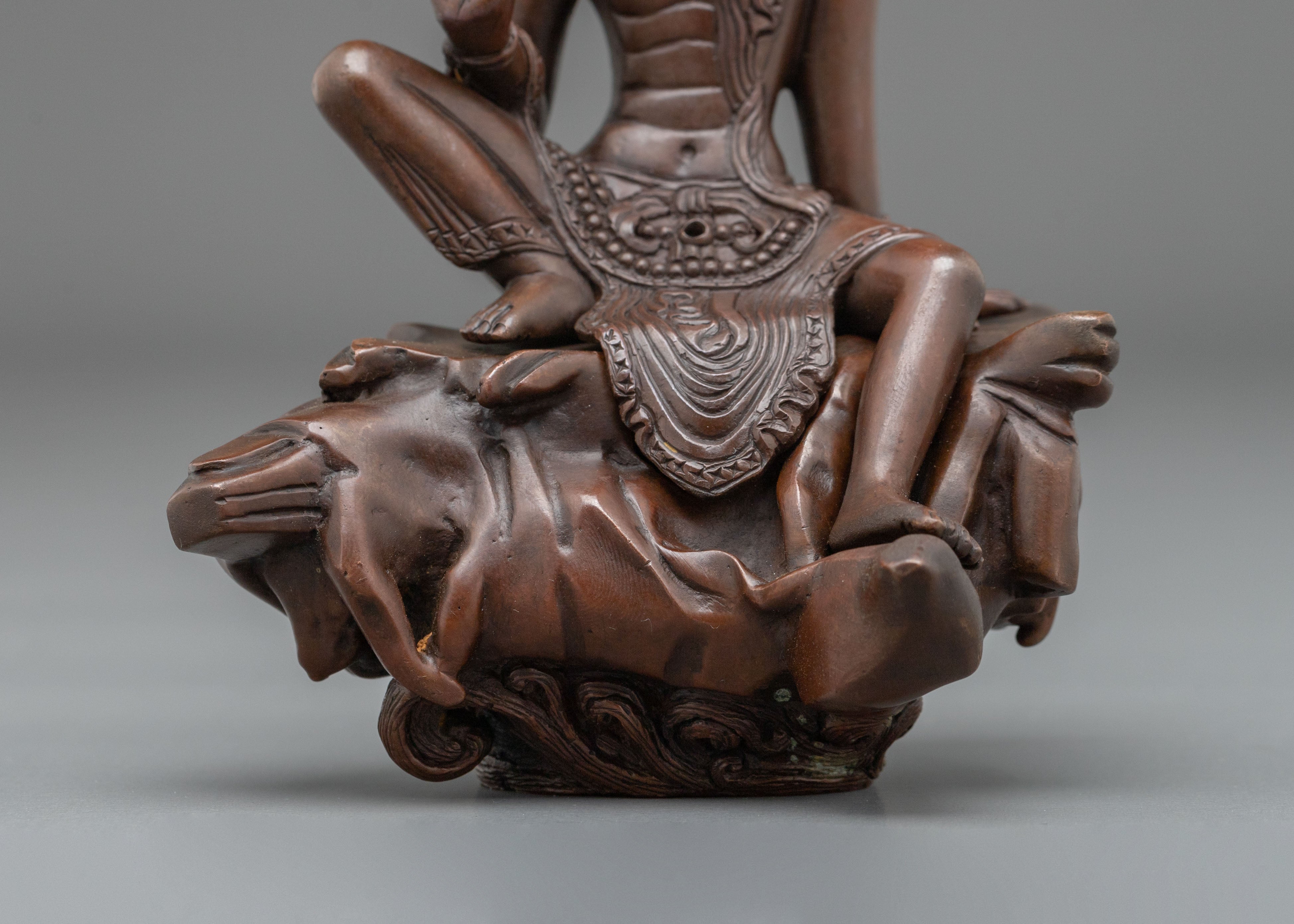 Majestic Lokeshwor Sculpture in Oxidized Copper