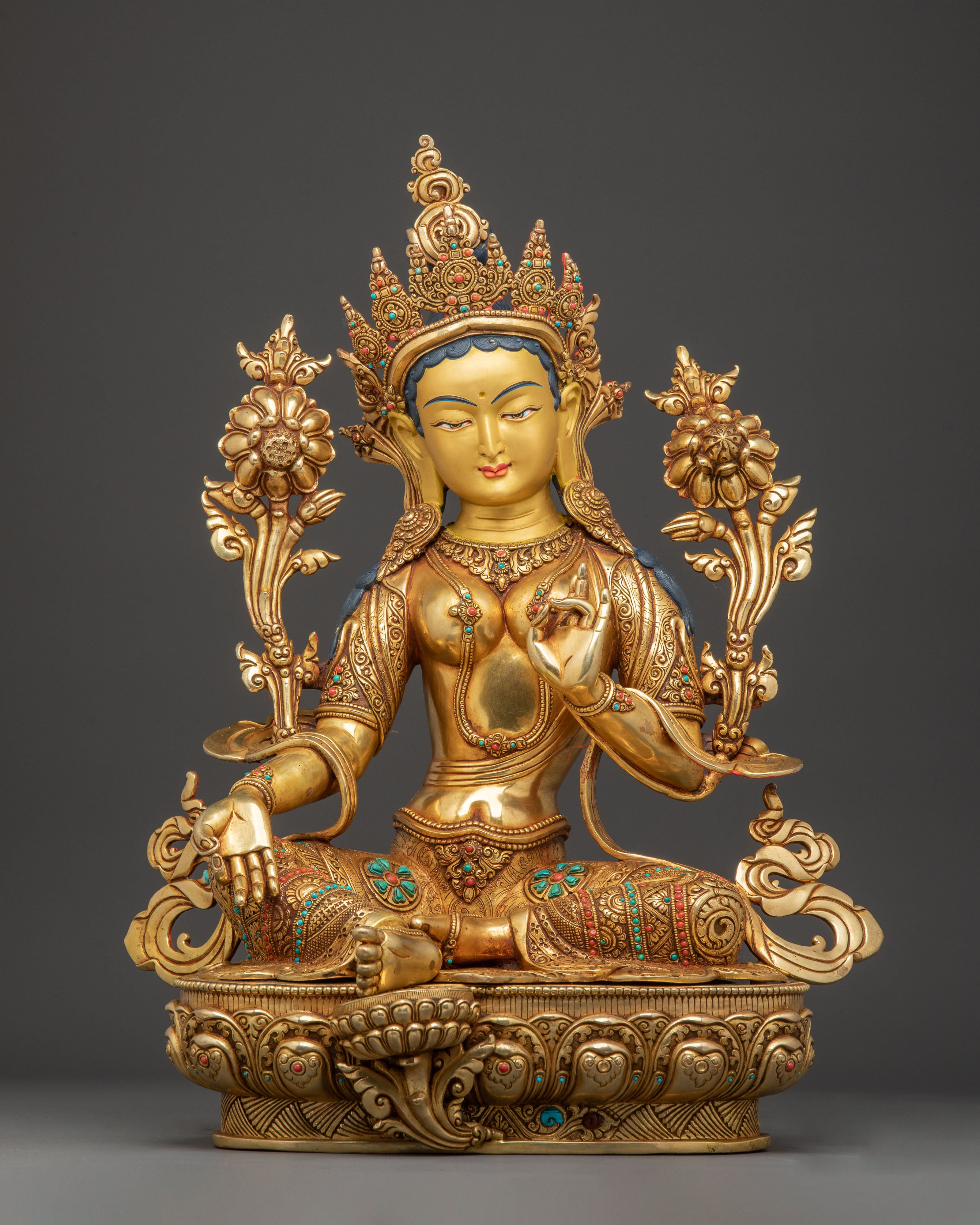 Green Tara Statue: Mother of Love and Compassion
