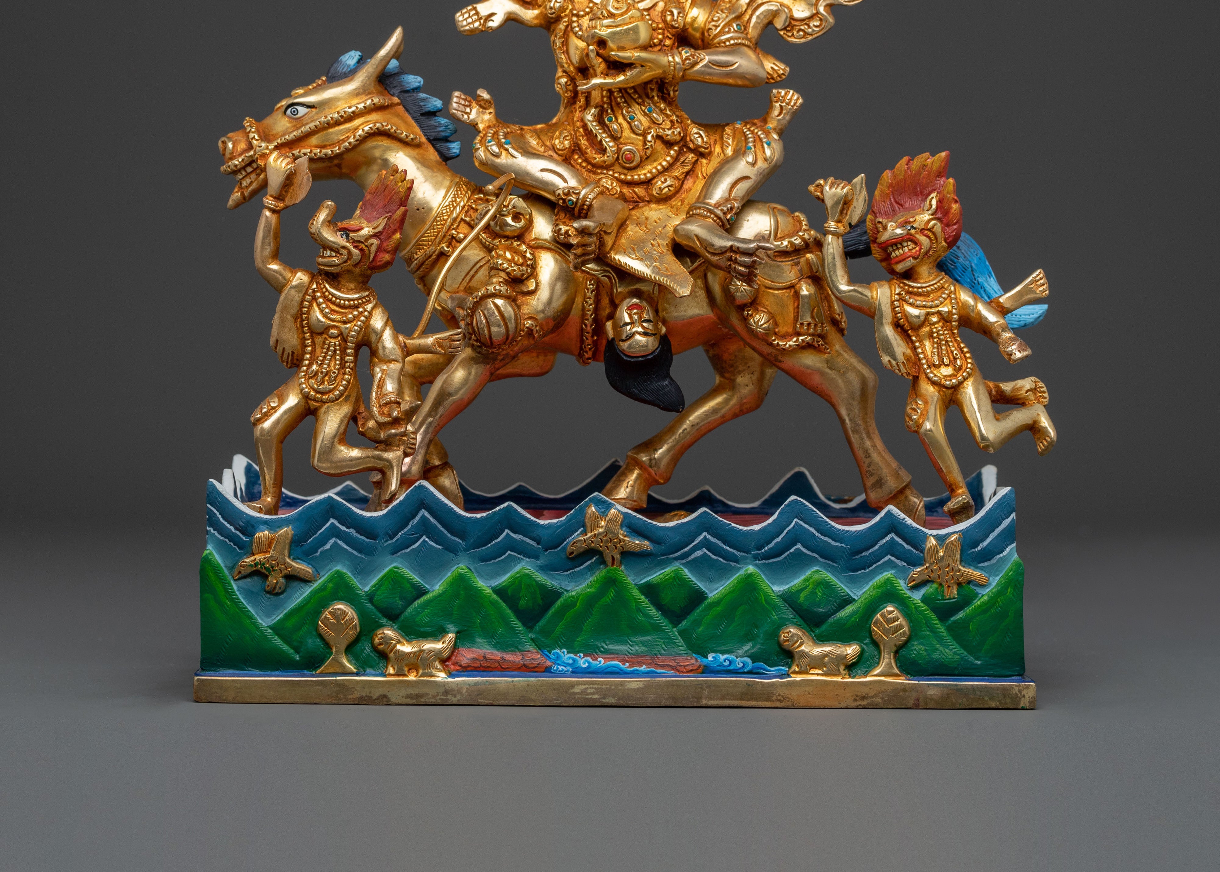 Handcrafted Palden Lhamo Sacred Guardian Statue