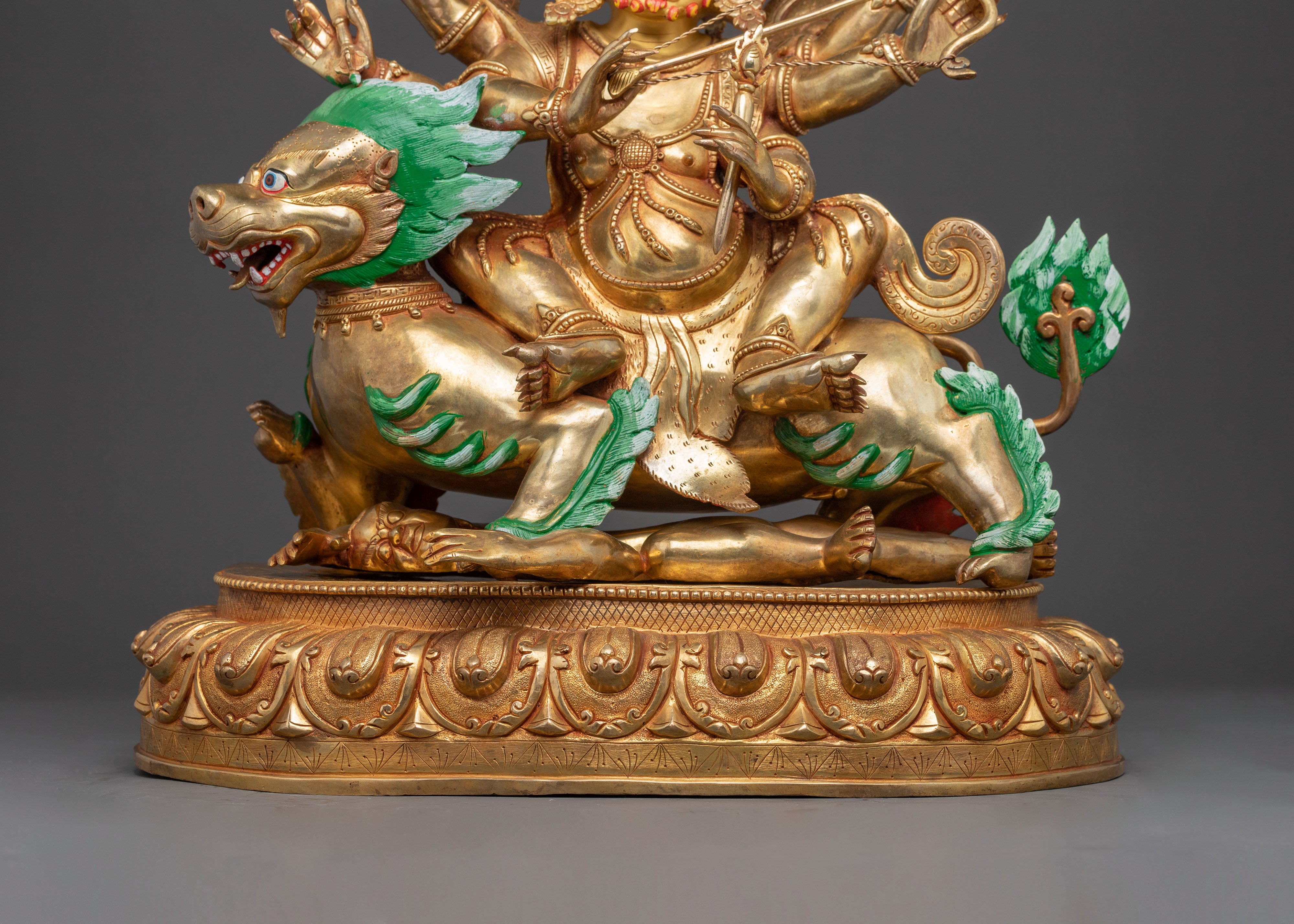 Pehar Gyalpo Statue: Protector of the Dharma | Wrathful Tibetan Deity