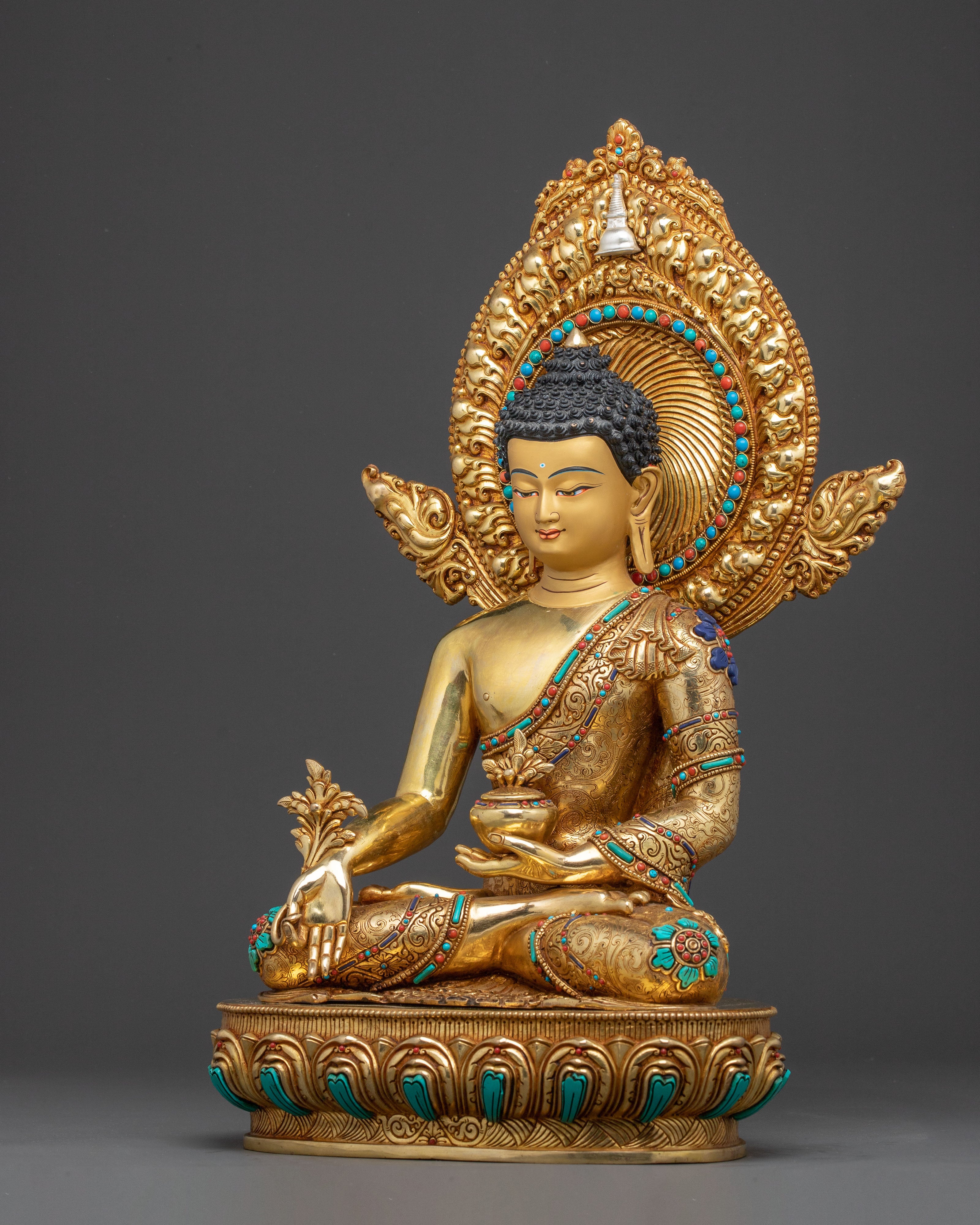 Medicine Buddha (Bhaishajyaguru) Golden Statue