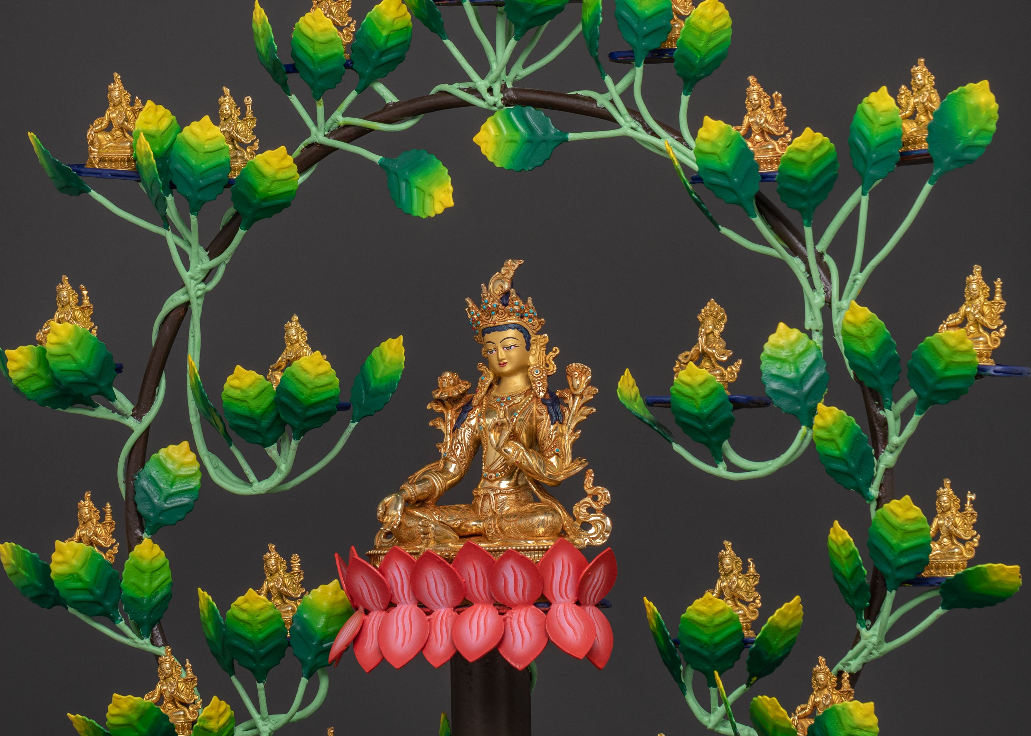 21 Tara Spiritual Statue Set | 24k Gold Gilded Figures