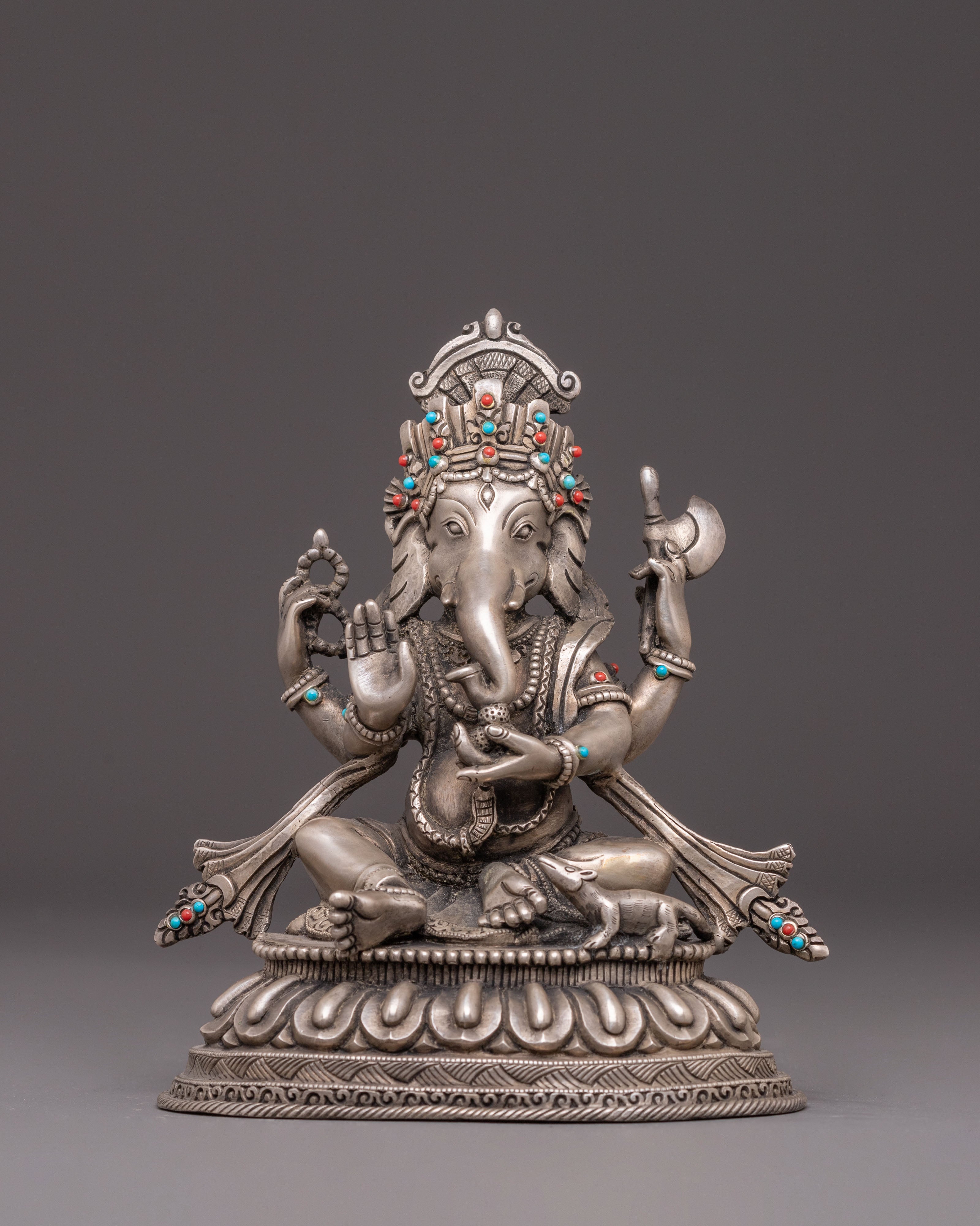 Handcrafted Copper Ganesh Sculpture | Divine Elephant Headed Deity