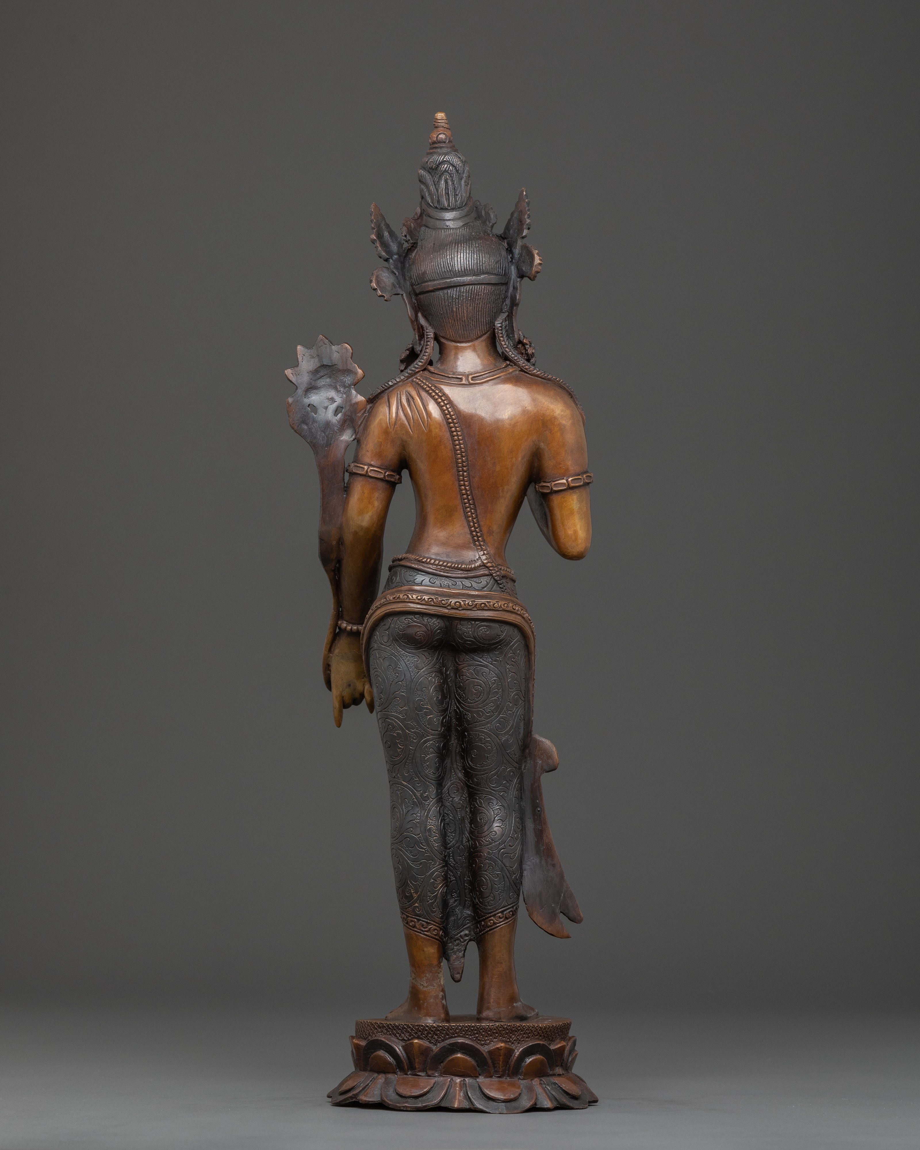 Padmapani Copper Statue | Meditational Figure