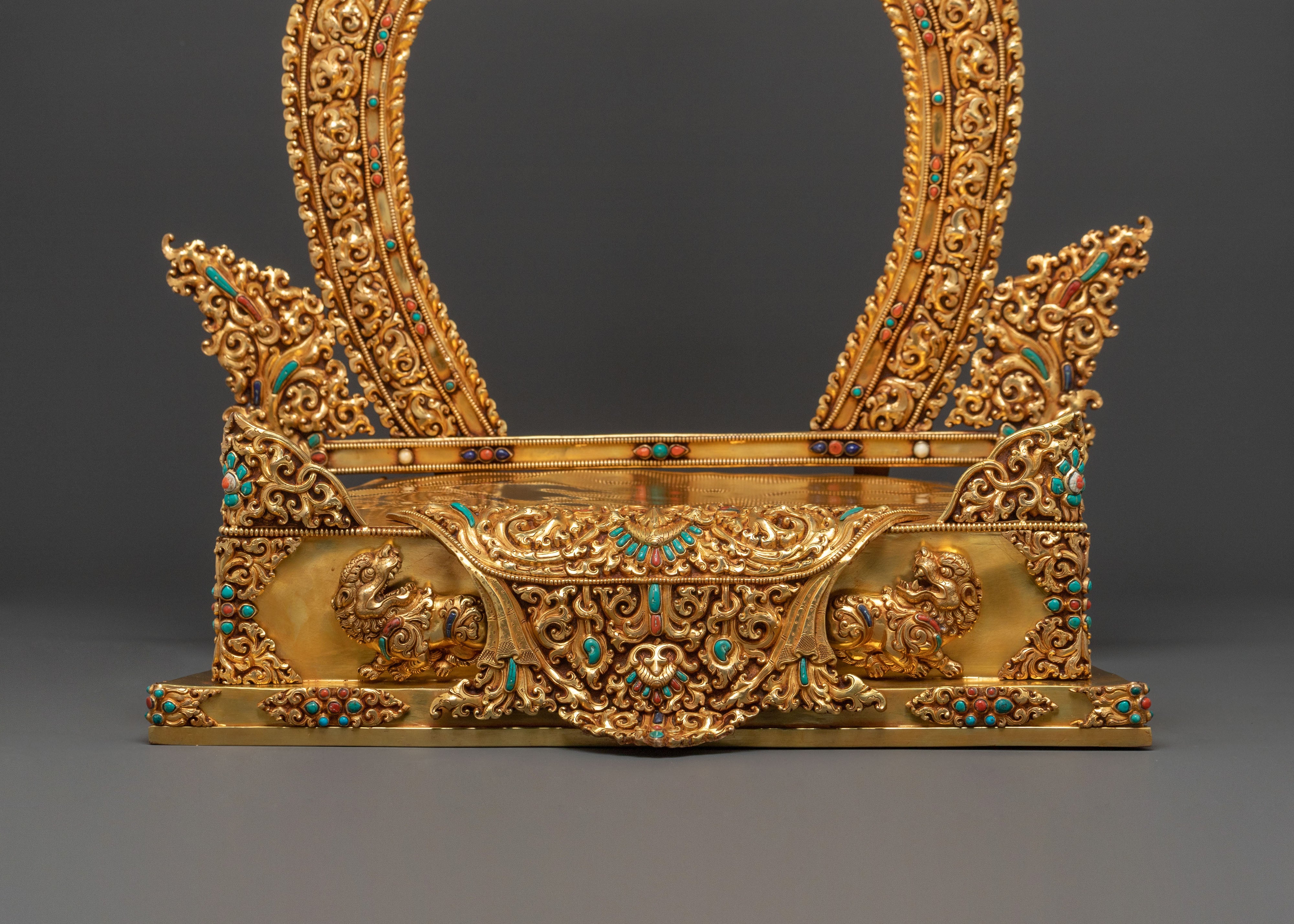 Exquisite 24K Gold Gilded Tibetan Throne