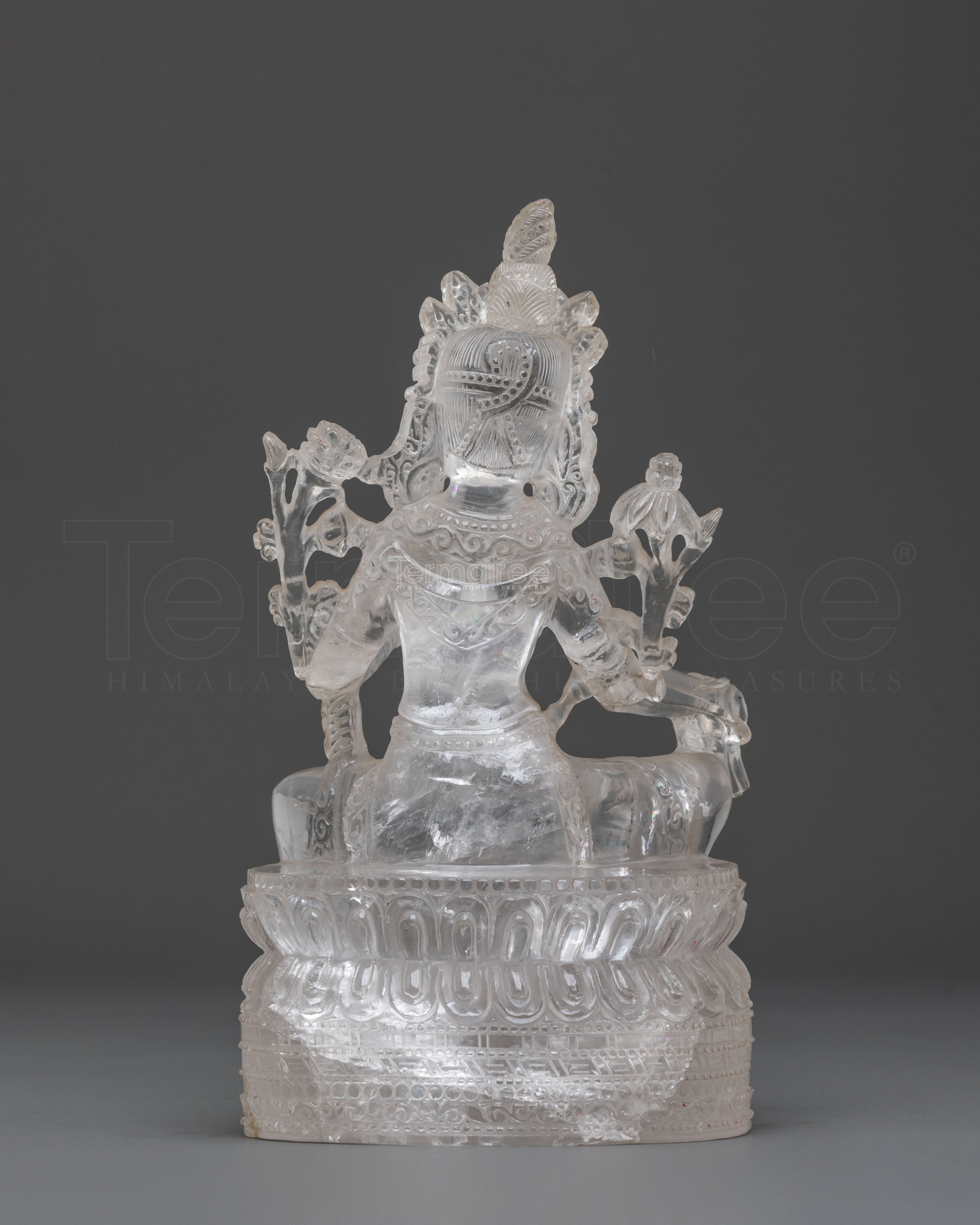 Green Tara Crystal Statue: Peaceful Figure