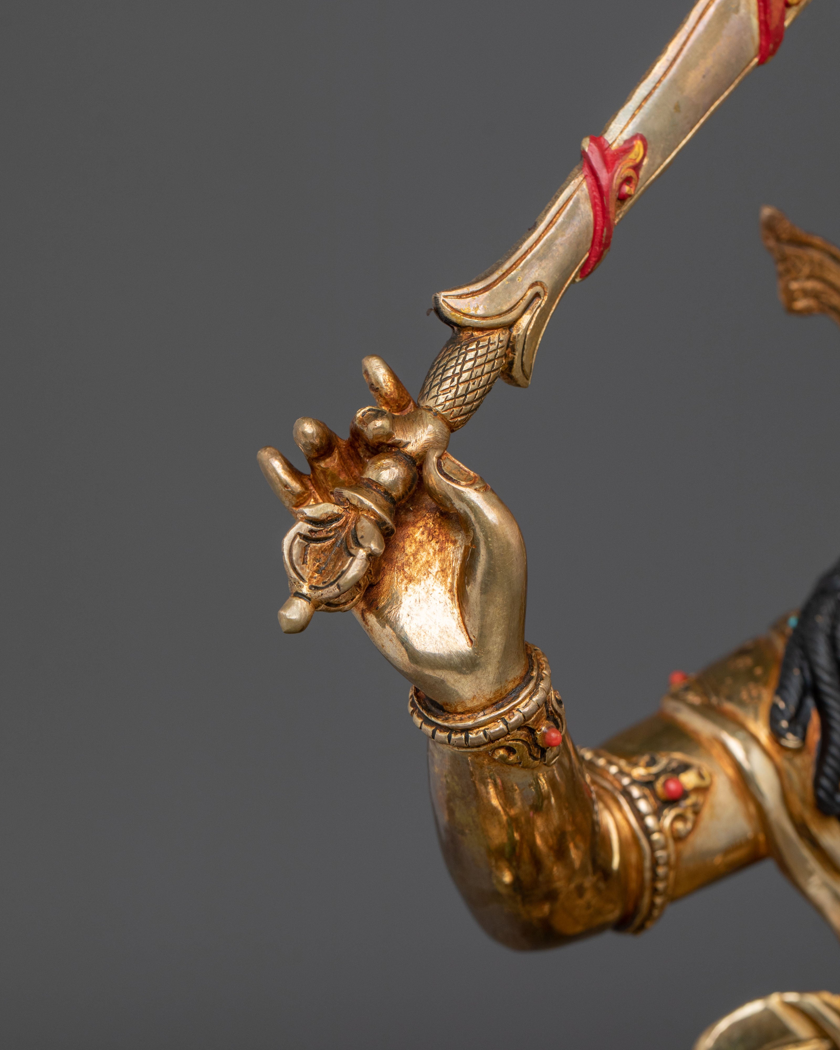 Simhanada Manjushri Sculpture | Tibetan Wisdom Bodhisattva