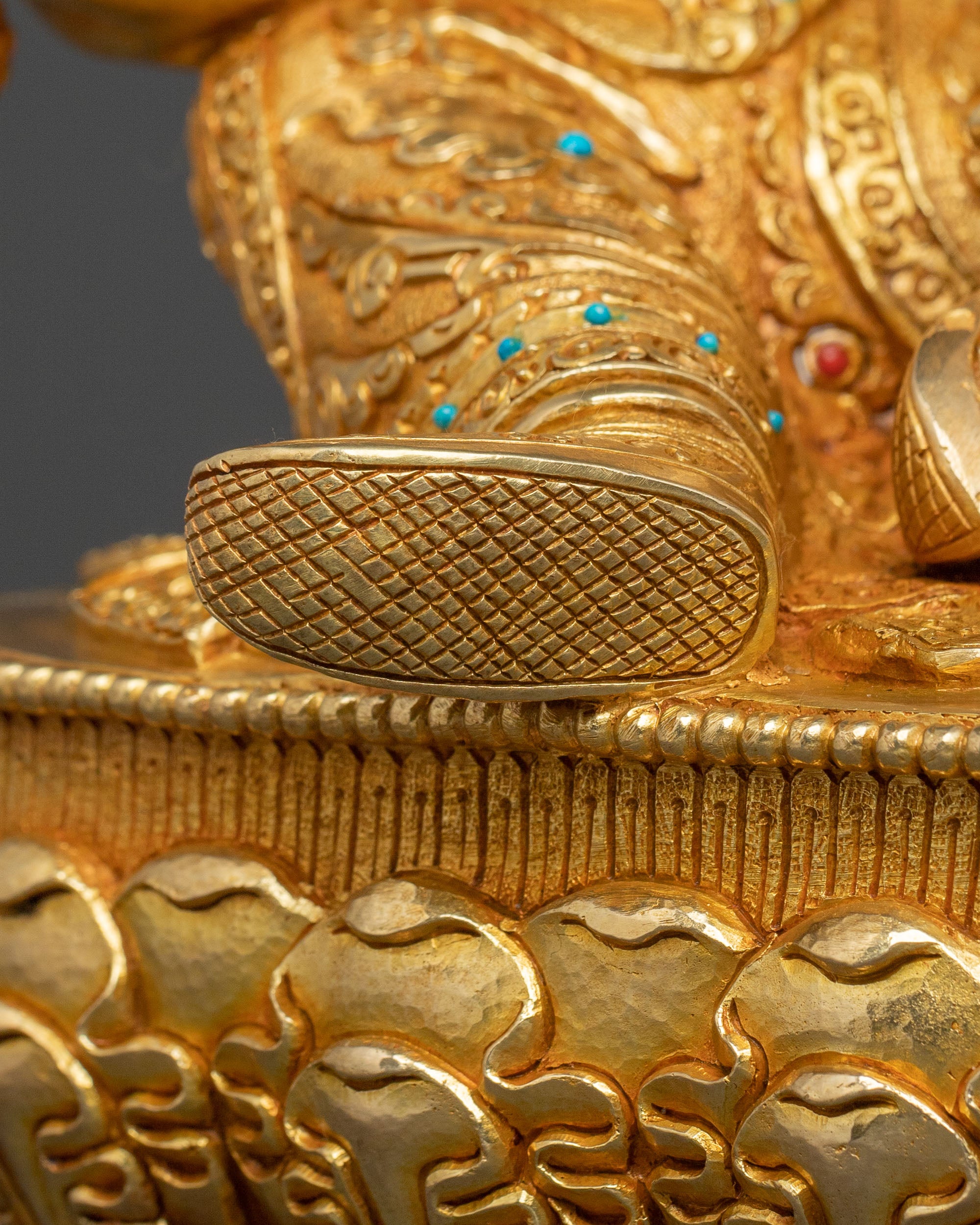 Guru Rinpoche Buddhist Statue | 24K Gold Gilded Icon