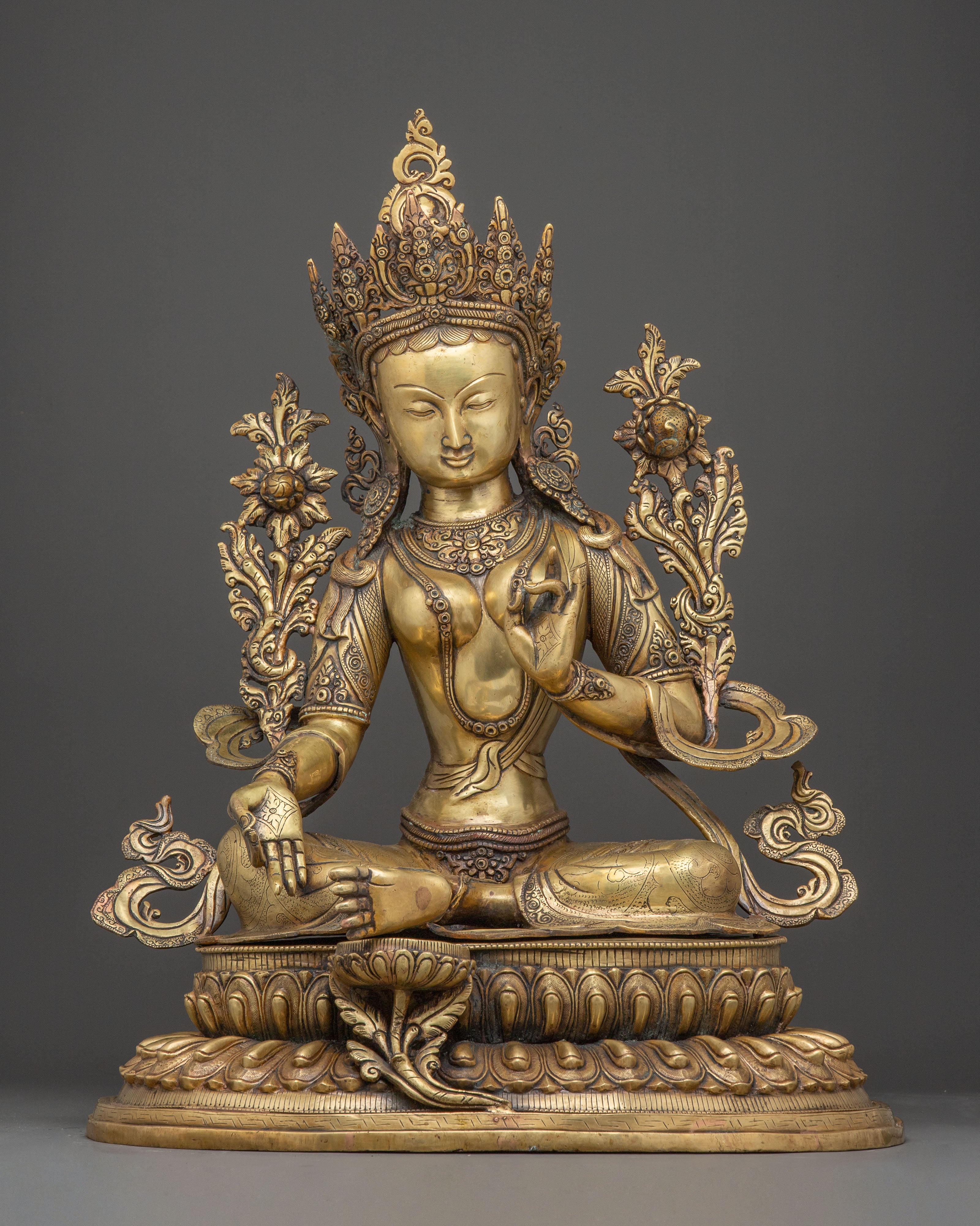 Green Tara Copper Statue: Mother of Liberation