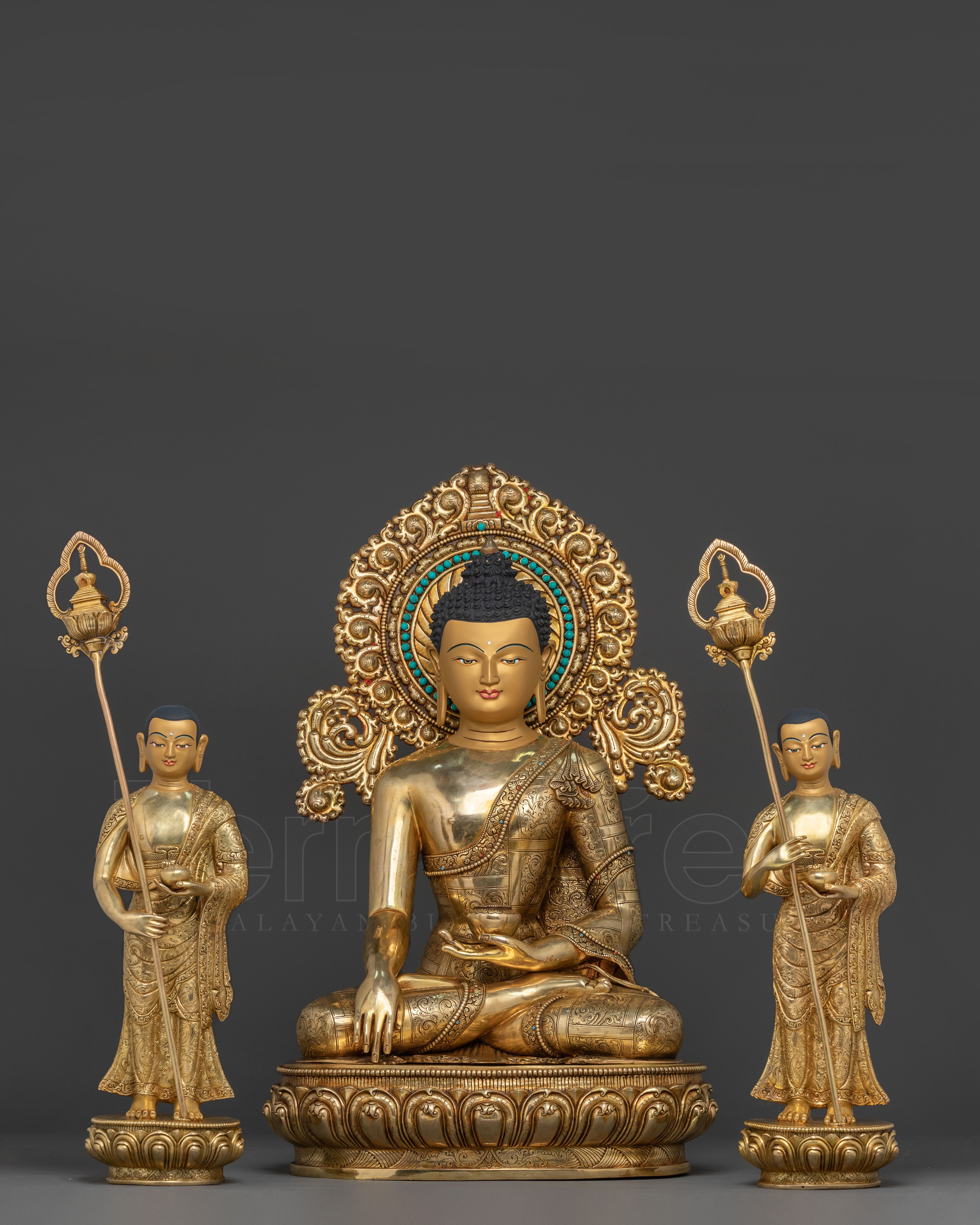 Shakyamuni Buddha Statue with Disciples