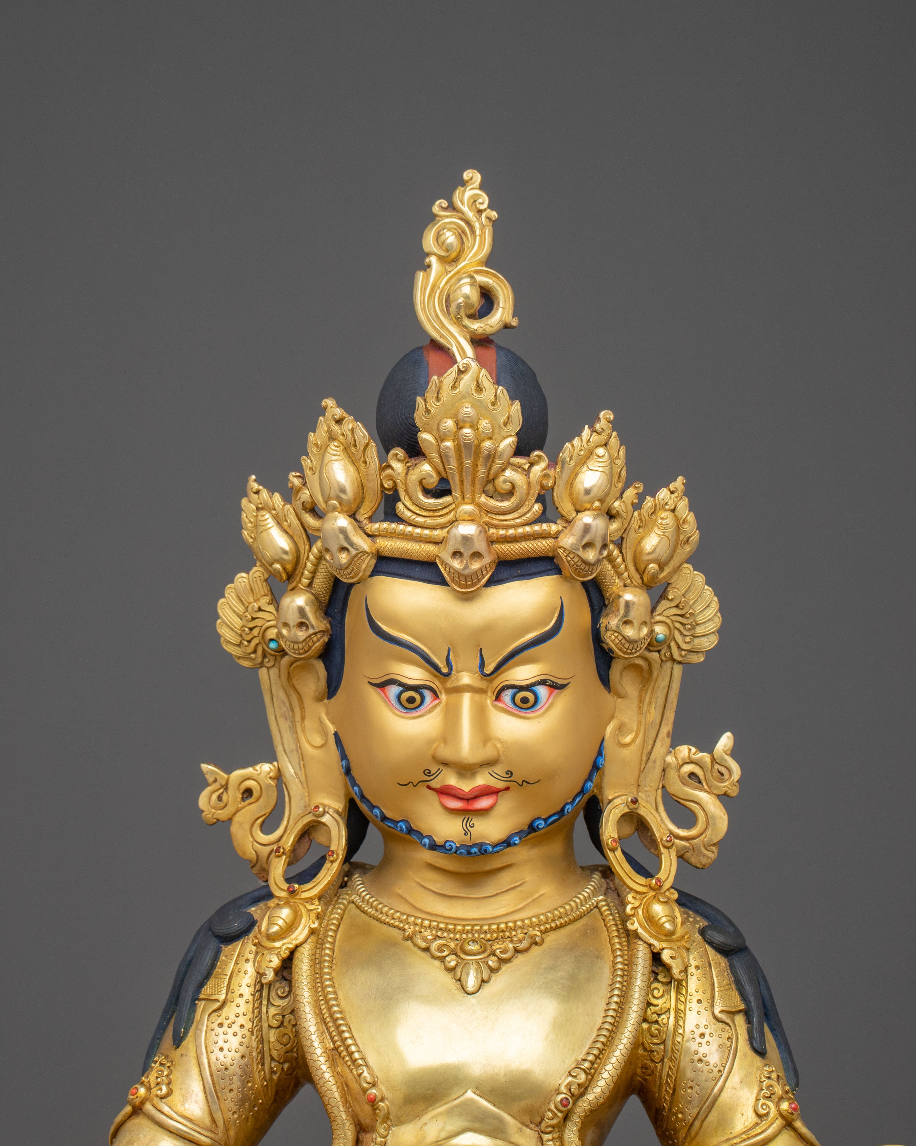 Dzambhala Sacred Statue | 24K Gold Gilded Buddhist God