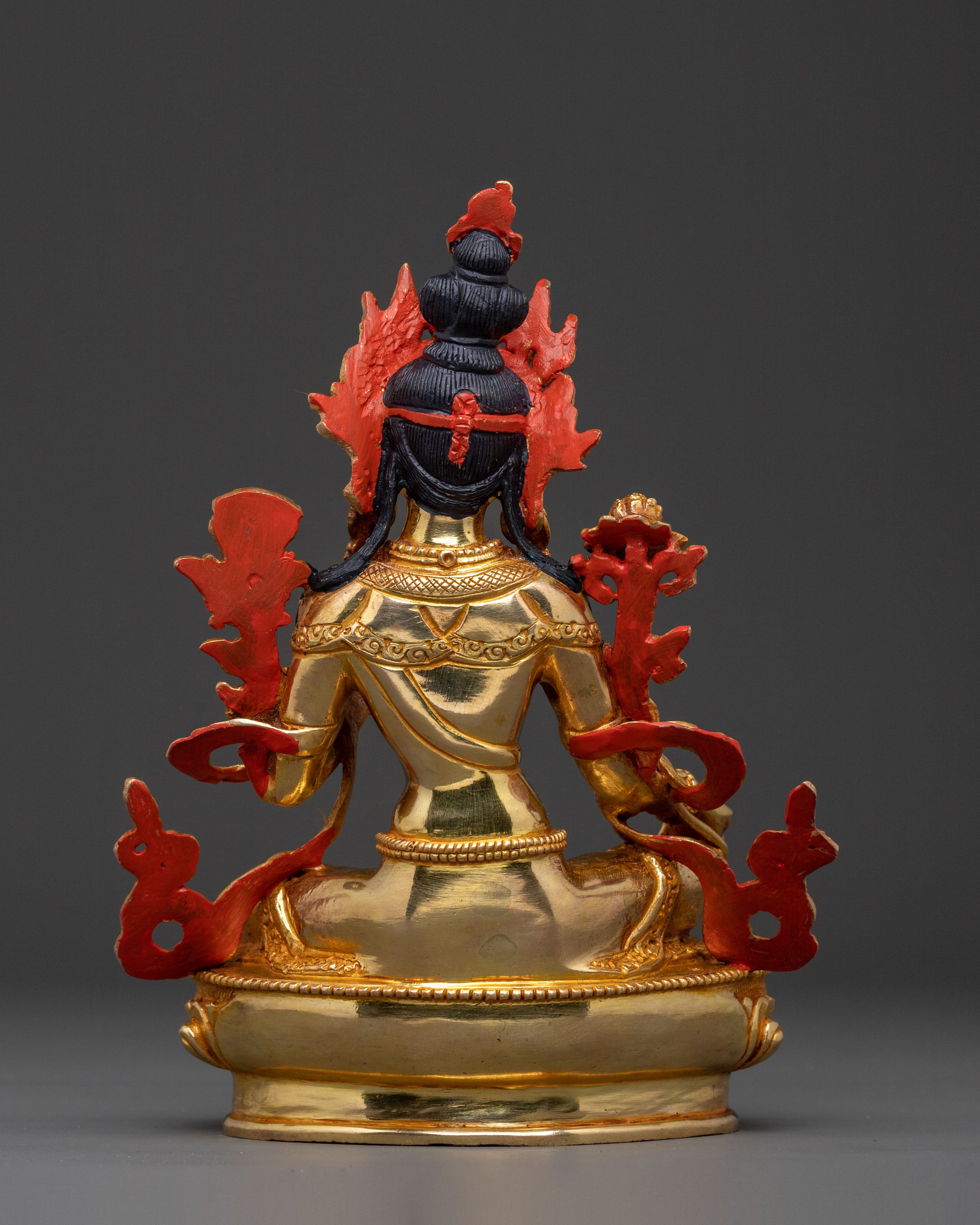 Green Tara Golden Statue: Divine Grace