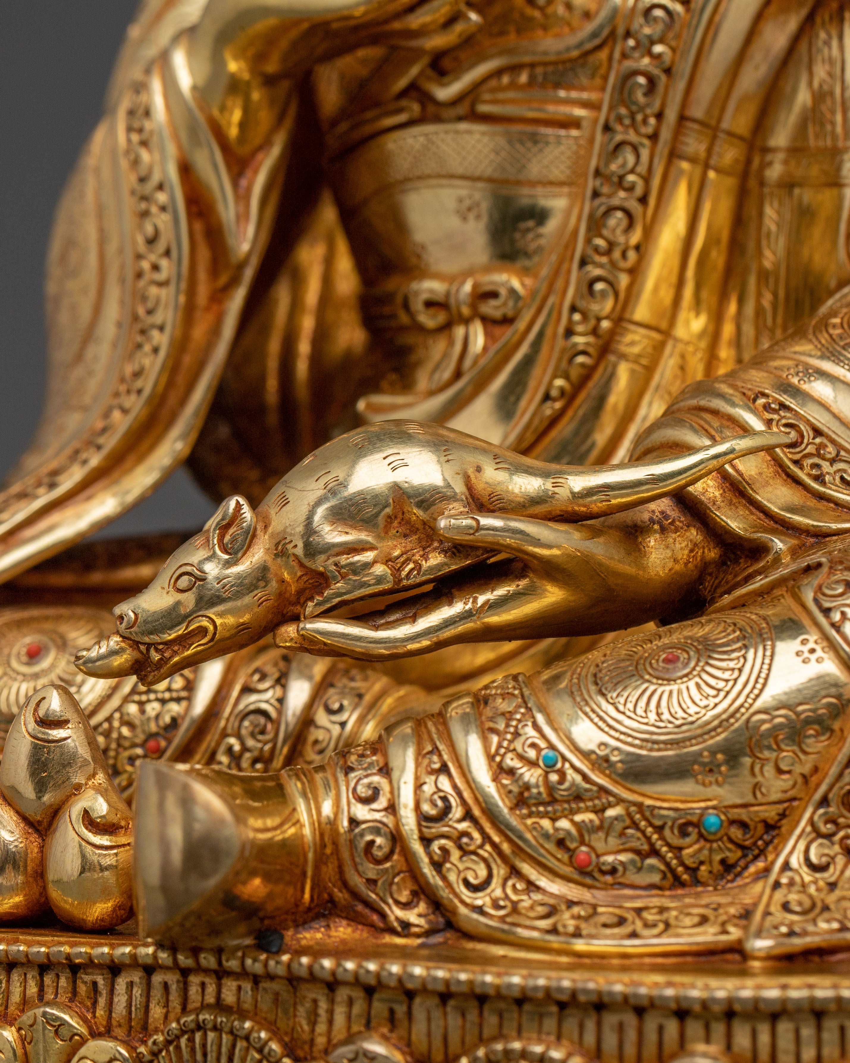 Guru Norla Buddhist Statue | 24K Gold Gilded Sacred Sculpture