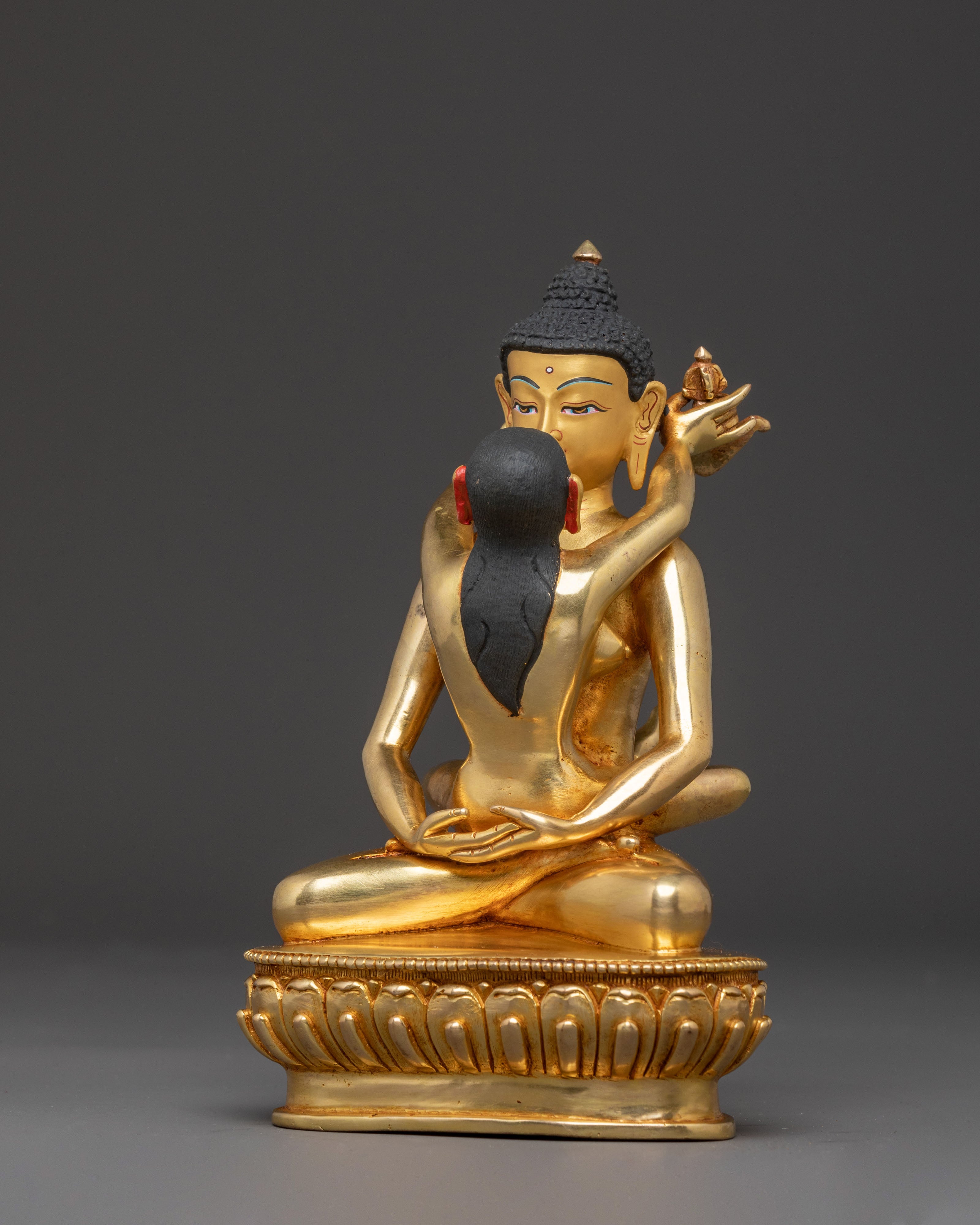 Samantabhadra Handcrafted Copper Statue with His Consort Samantabhadri