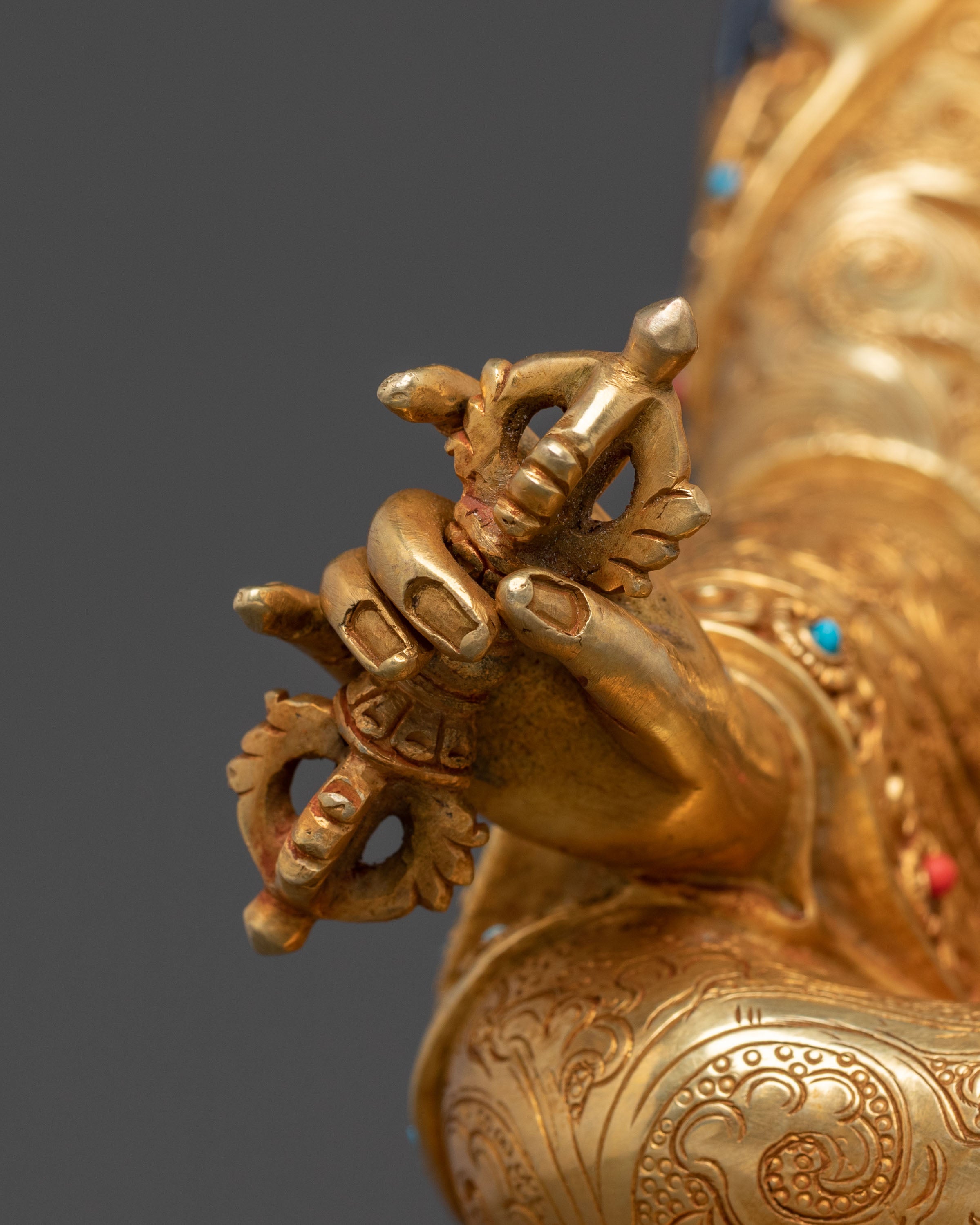 Guru Rinpoche Himalayan Sculpture | Buddhist Shrine Decor