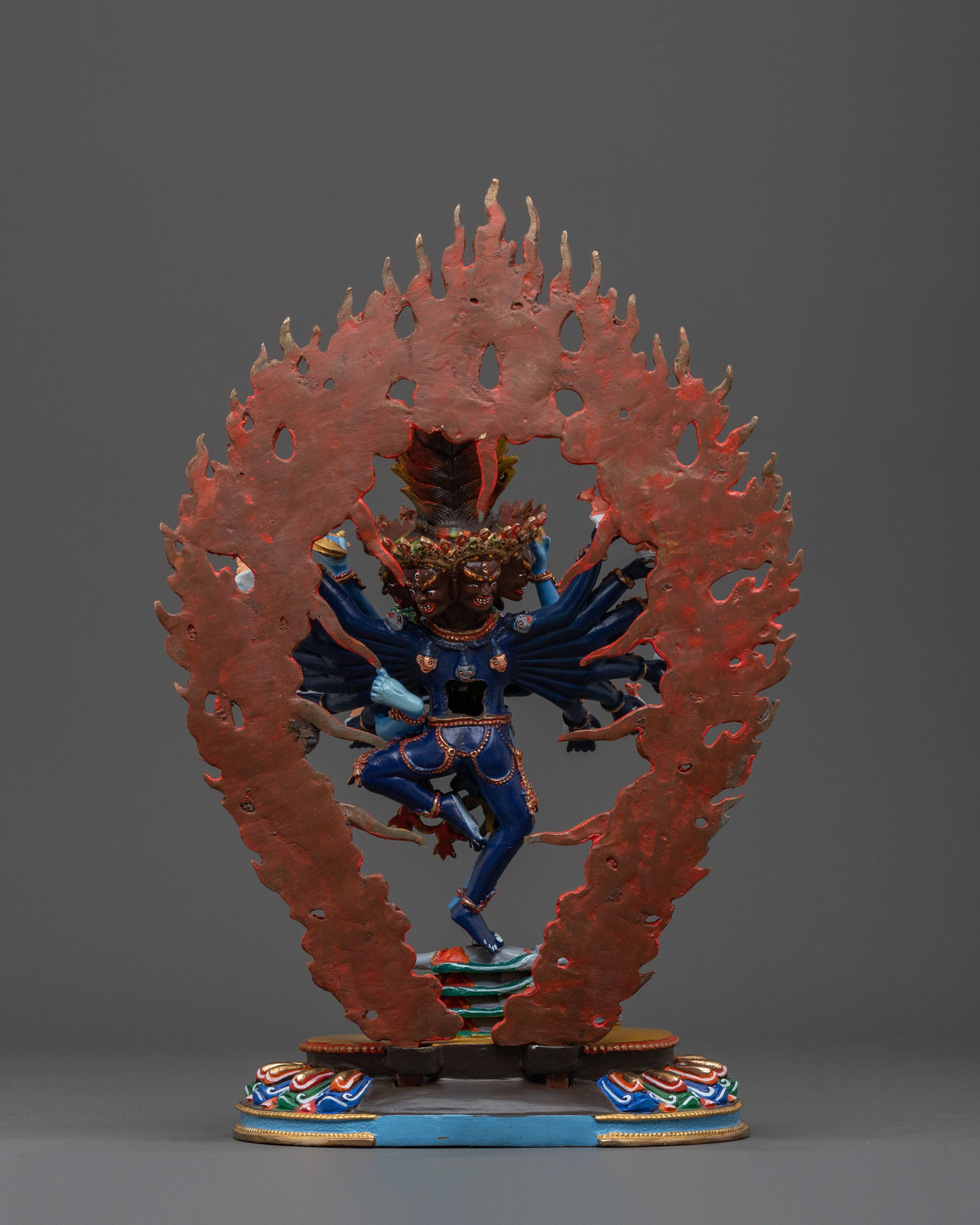 Hevajra Sacred Sculpture: Buddhist Altar Sculpture