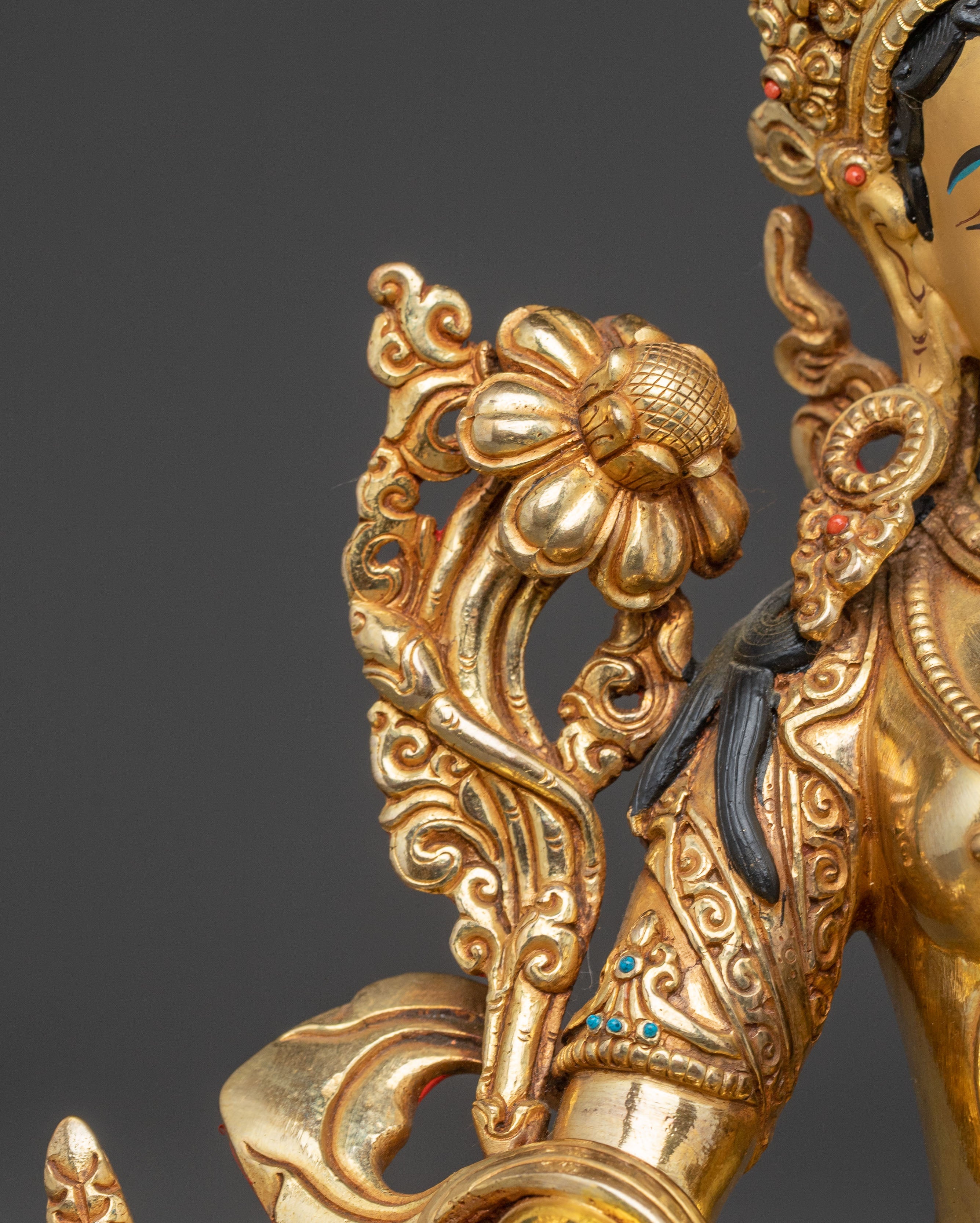 White Tara Handmade Copper Statue | The Goddess of Compassion and Longevity