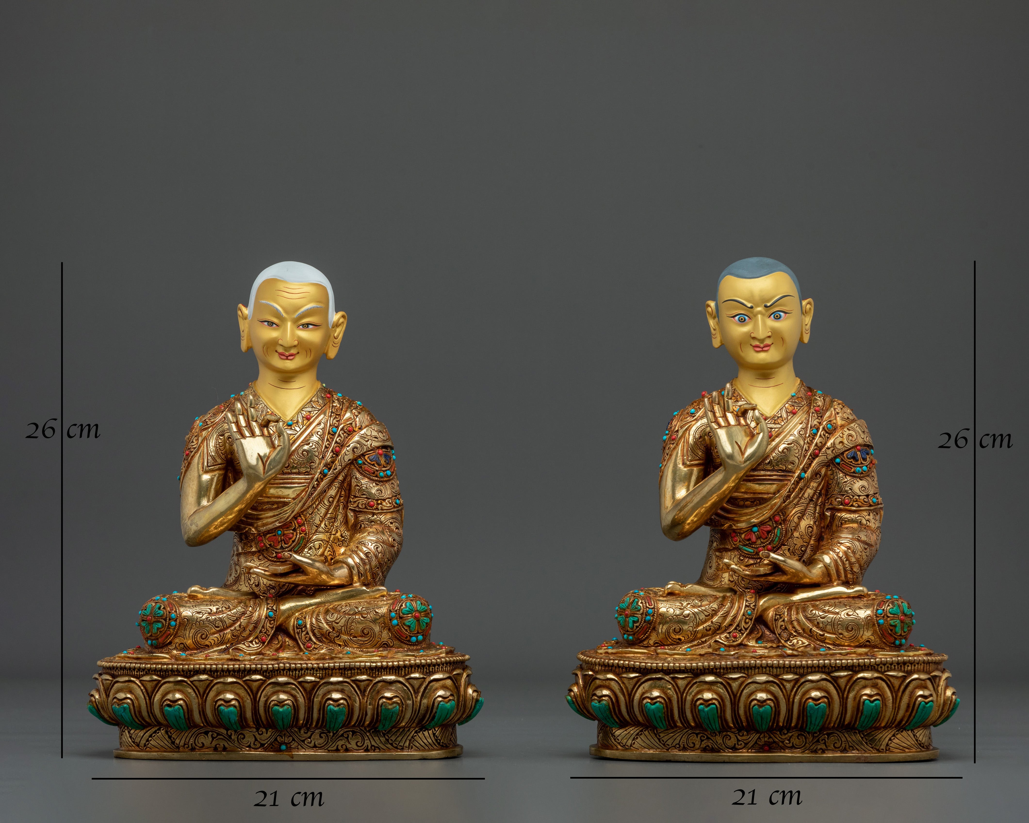 Disciples of Tsongkhapa Sacred Statue | Guardians of the Gelug Lineage