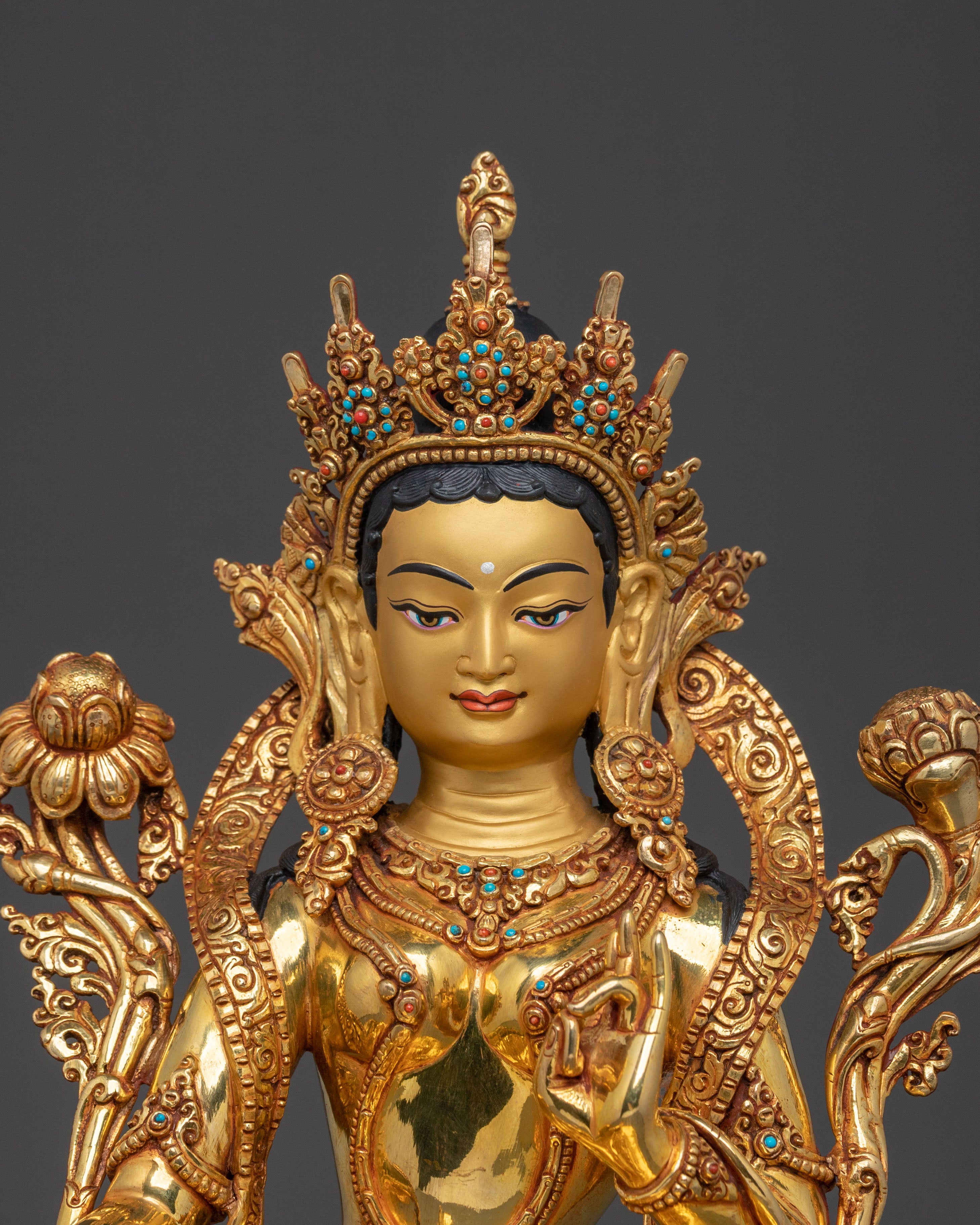 Green Tara Statue | Sacred Buddhist Goddess