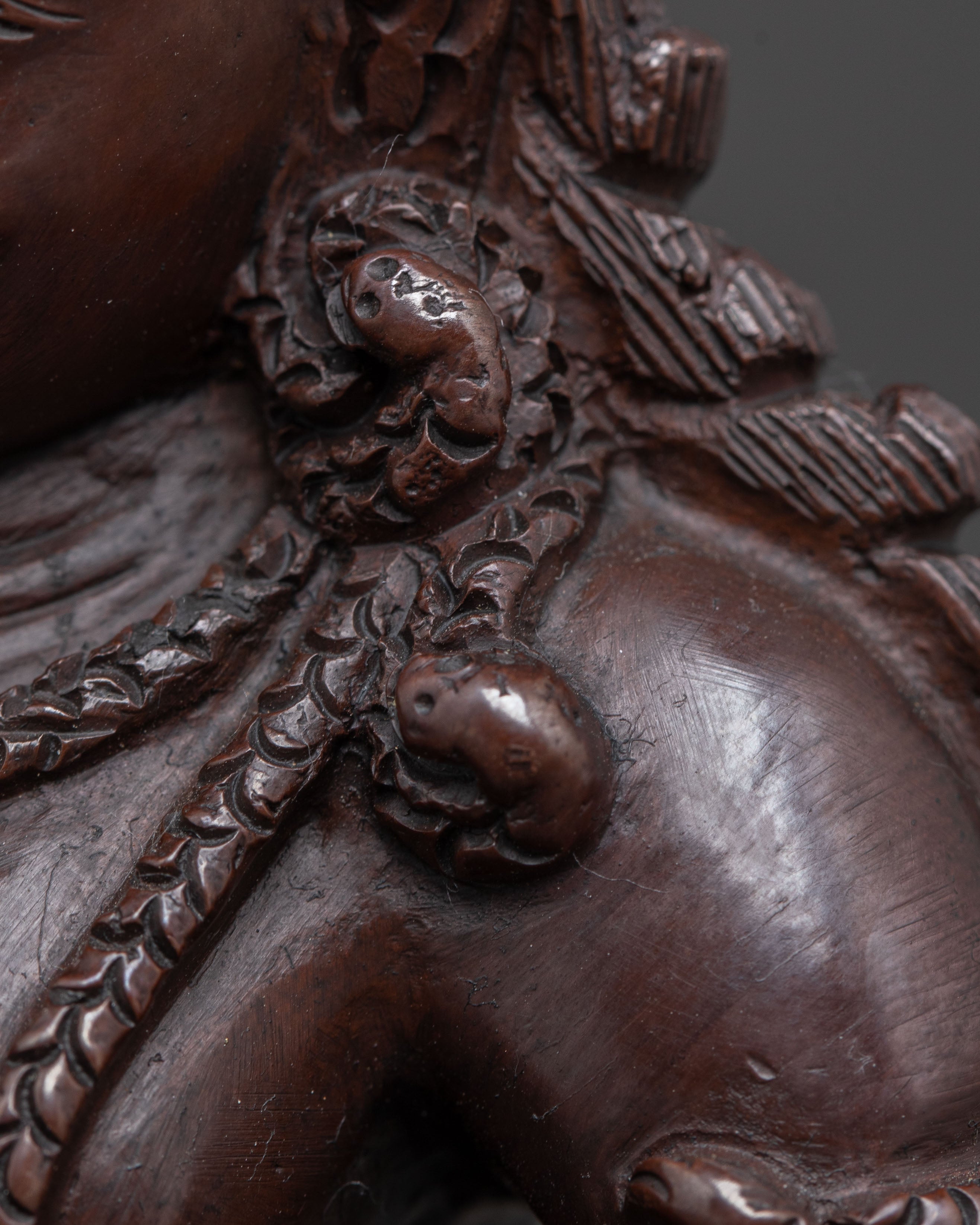 Oxidized Copper Black Dzambhala Statue | Deity of Prosperity