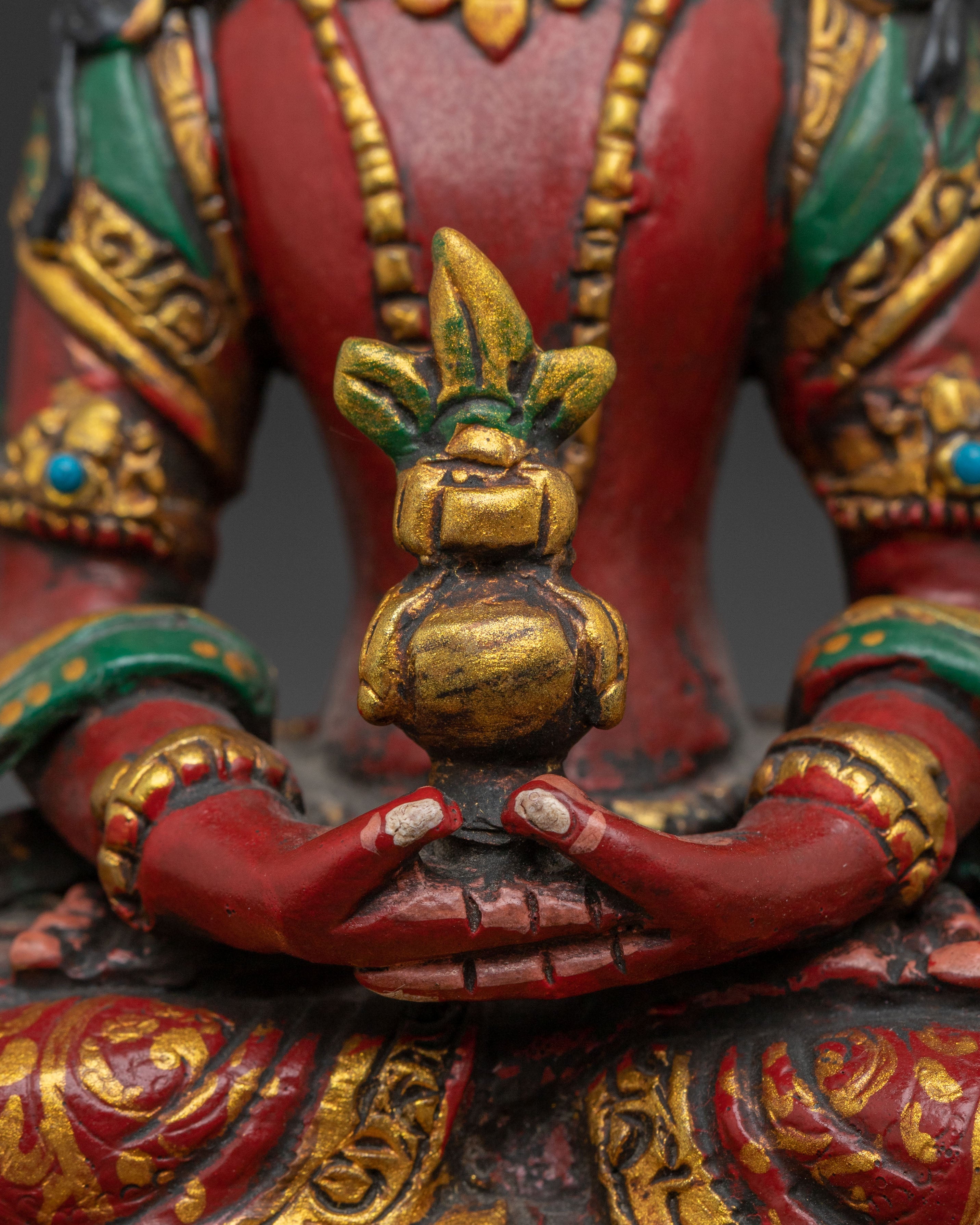 Amitayus Sculpture Symbolizing Longevity | Spiritual Decor for Meditation