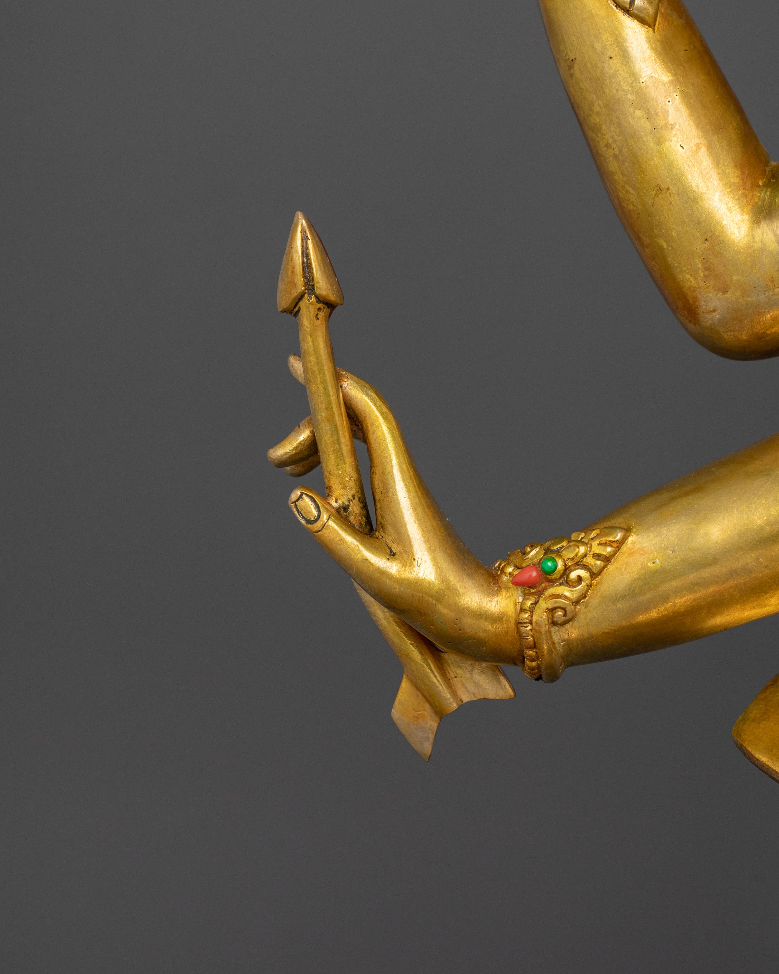 Sacred Namgyalma Sculpture: 24K Gold Gilded