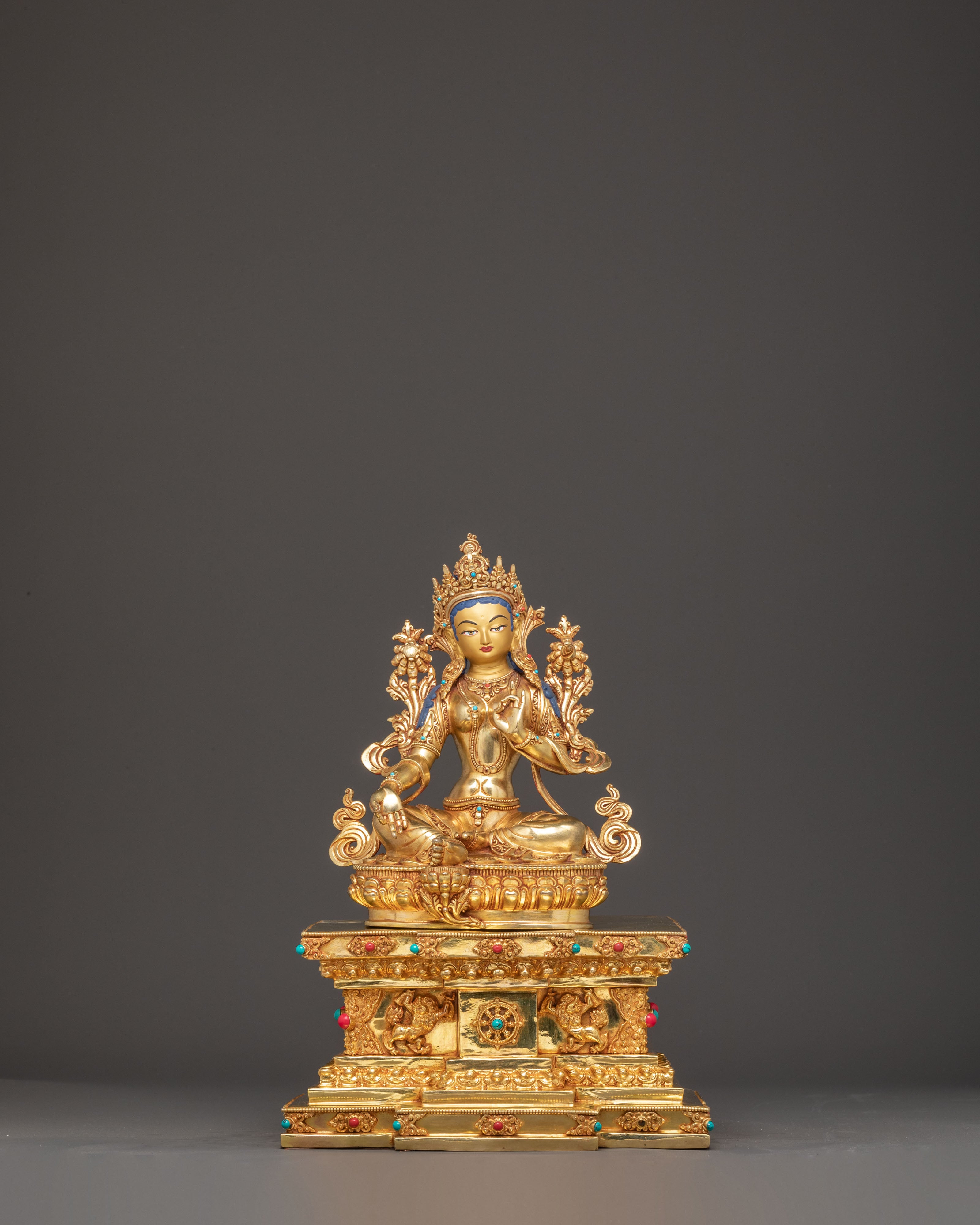 Handmade Twenty-One Tara Copper Set | 21 Tara Sculpture Set