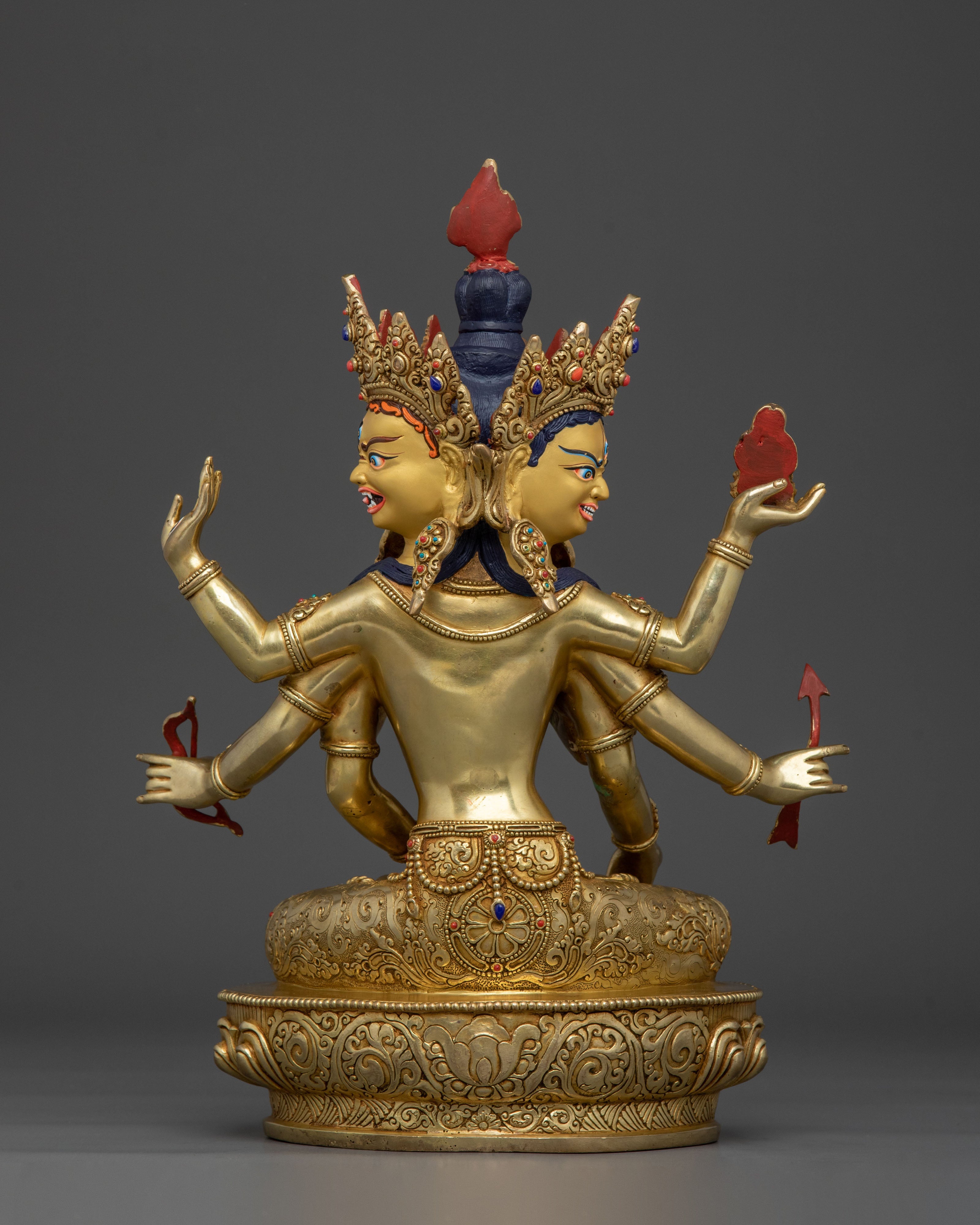 Namgyalma Three Faced Deity Sculpture