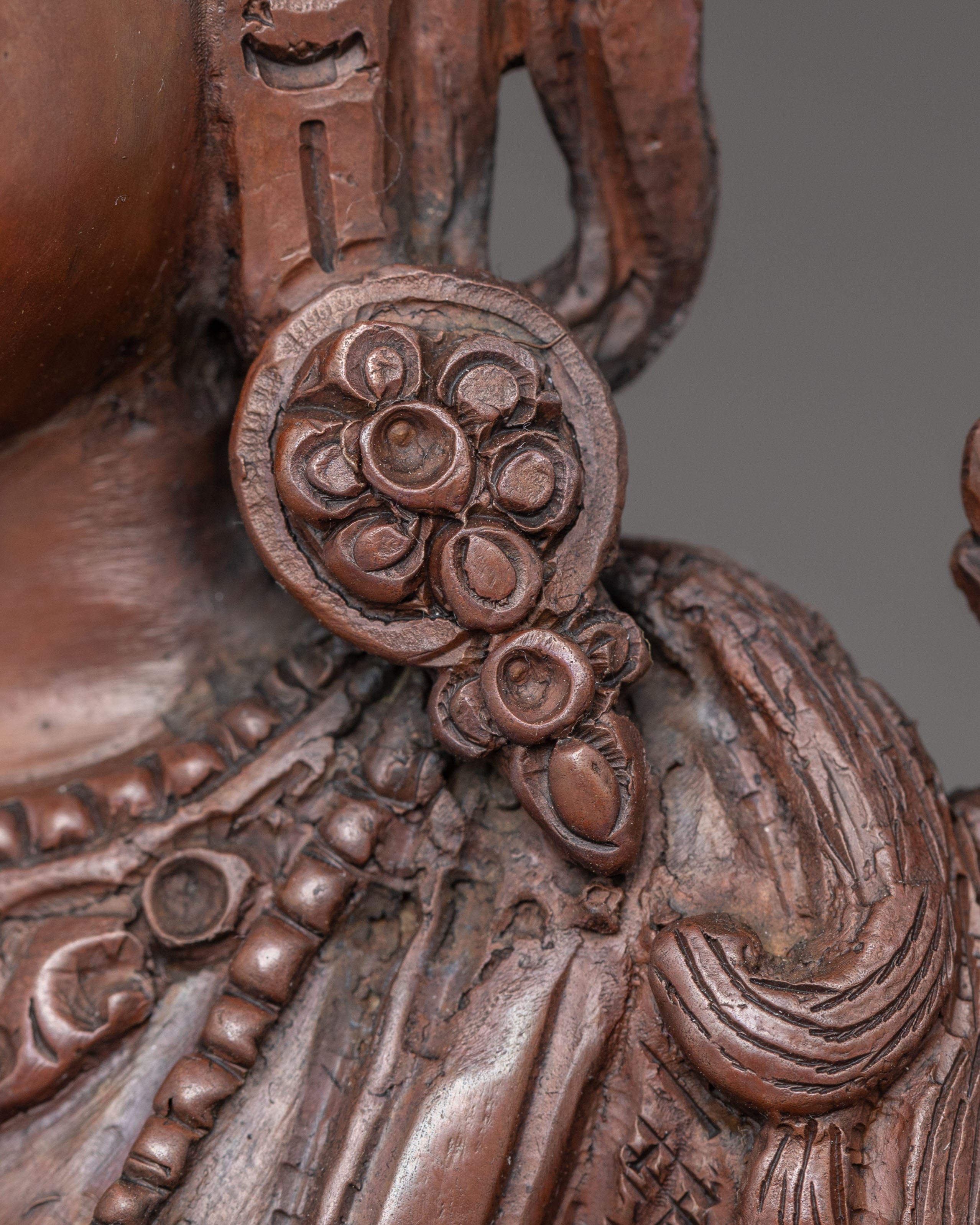 Handmade Green Tara Oxidized Statue | Tibetan Buddhist Deity