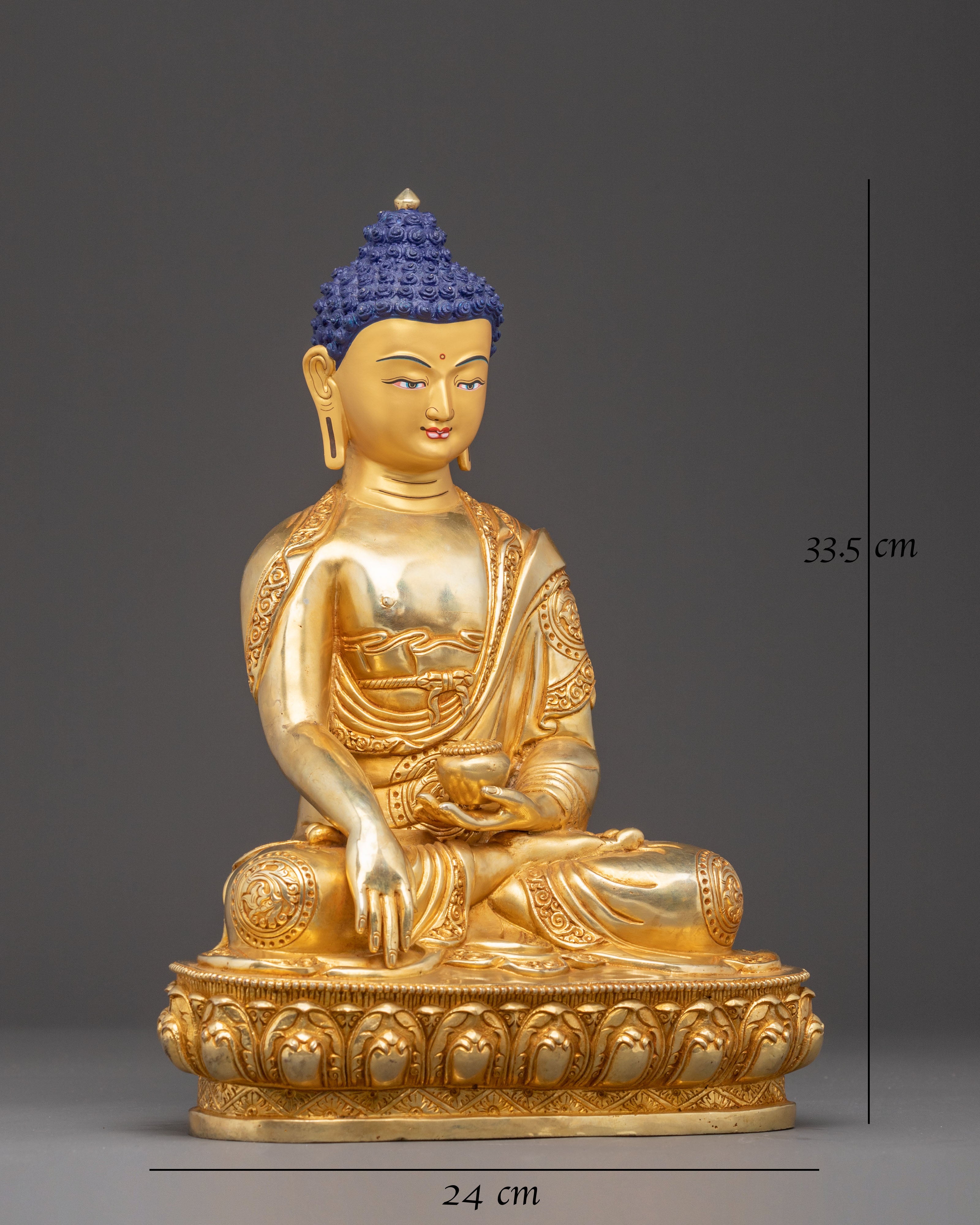 Handcrafted Enlightened Buddha Shakyamuni Statue
