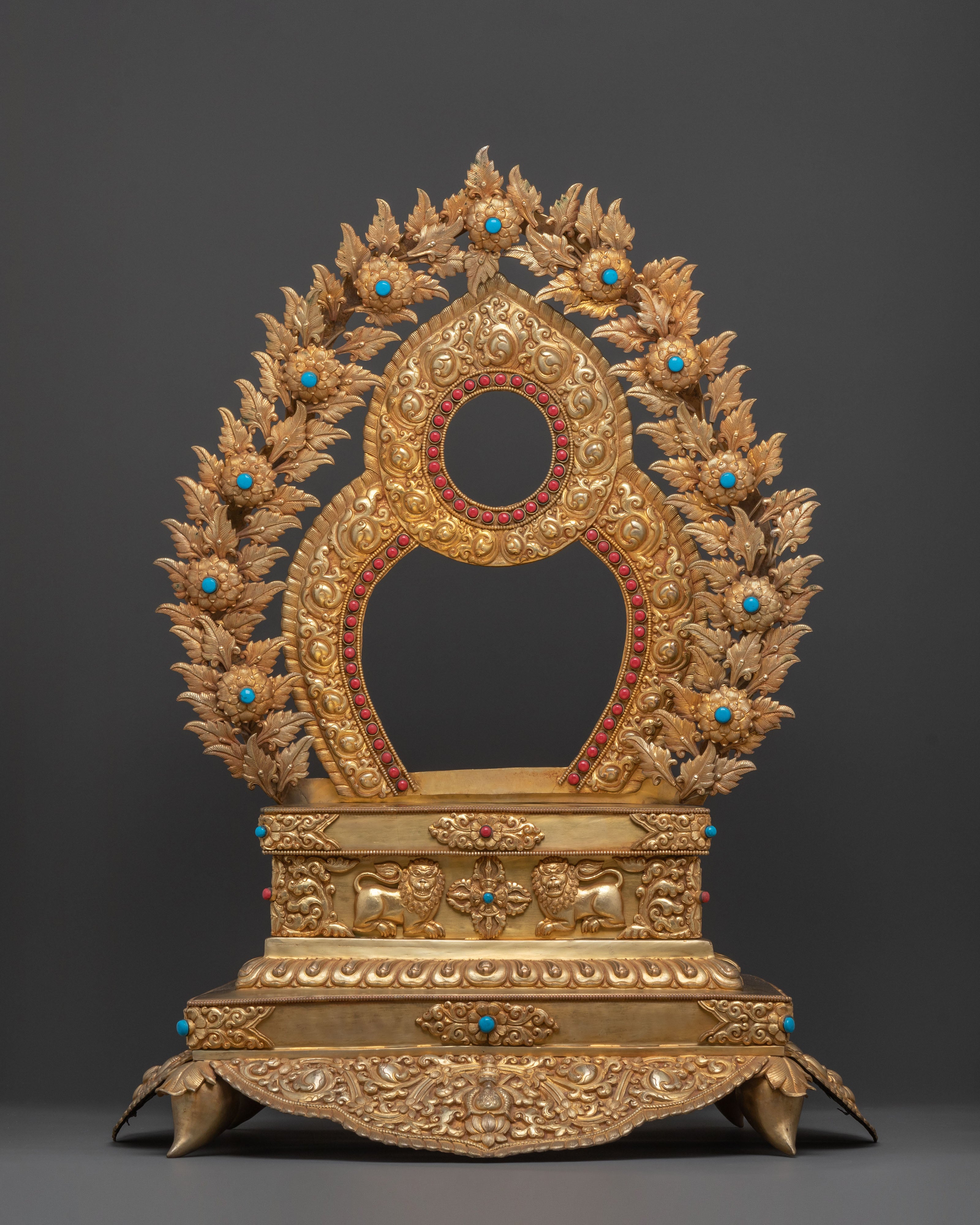 Throne, 24K Gold Gilded Altar Base | Sacred Altar Seat for Statues