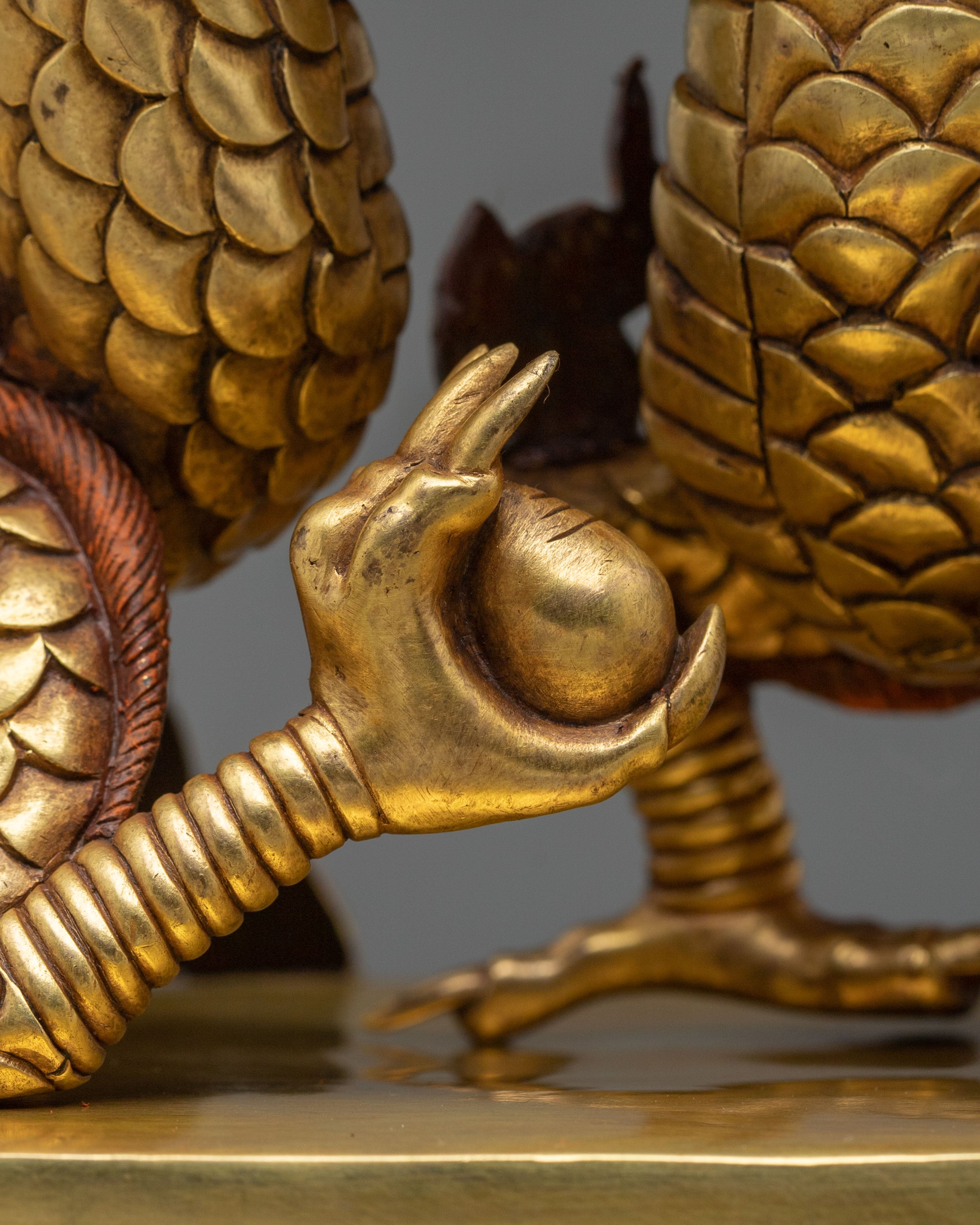 24K Gold Gilded Copper White Dzambhala Statue | Wealth Guardian