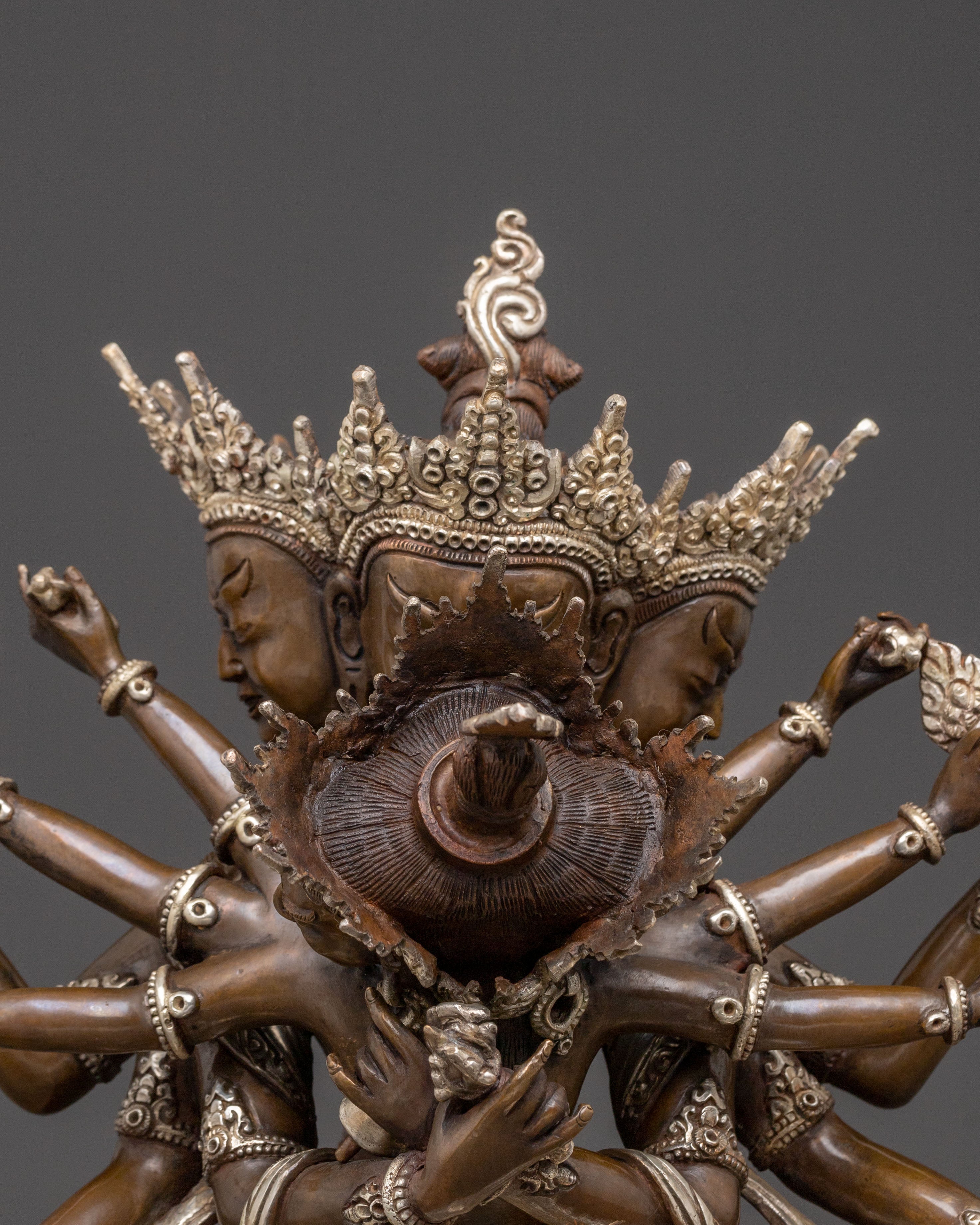 Guhyasamaja Sacred Statue – Oxidized Copper Masterpiece