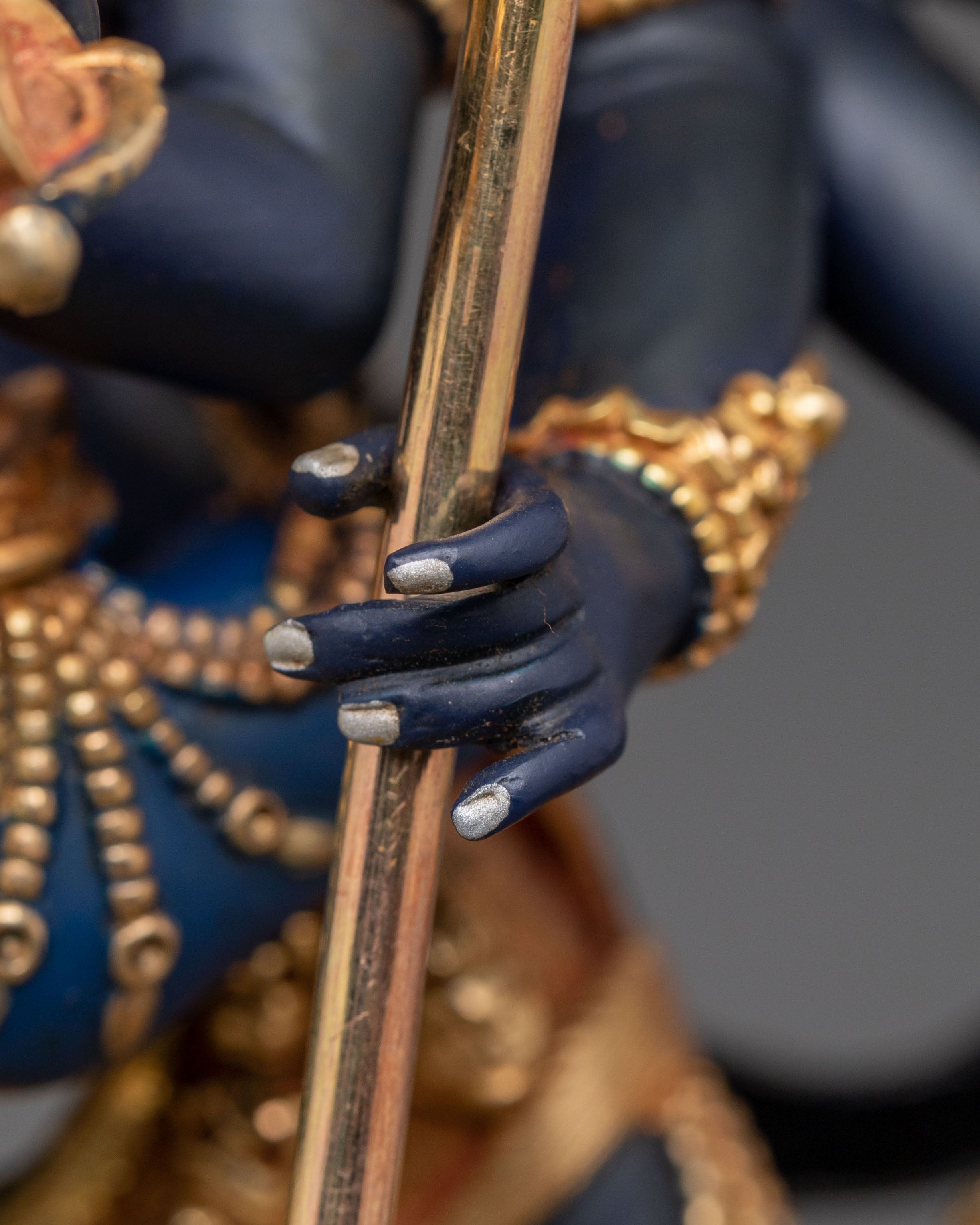 Chakrasamvara With Vajravarahi: 24K Gold Gilded Sculpture