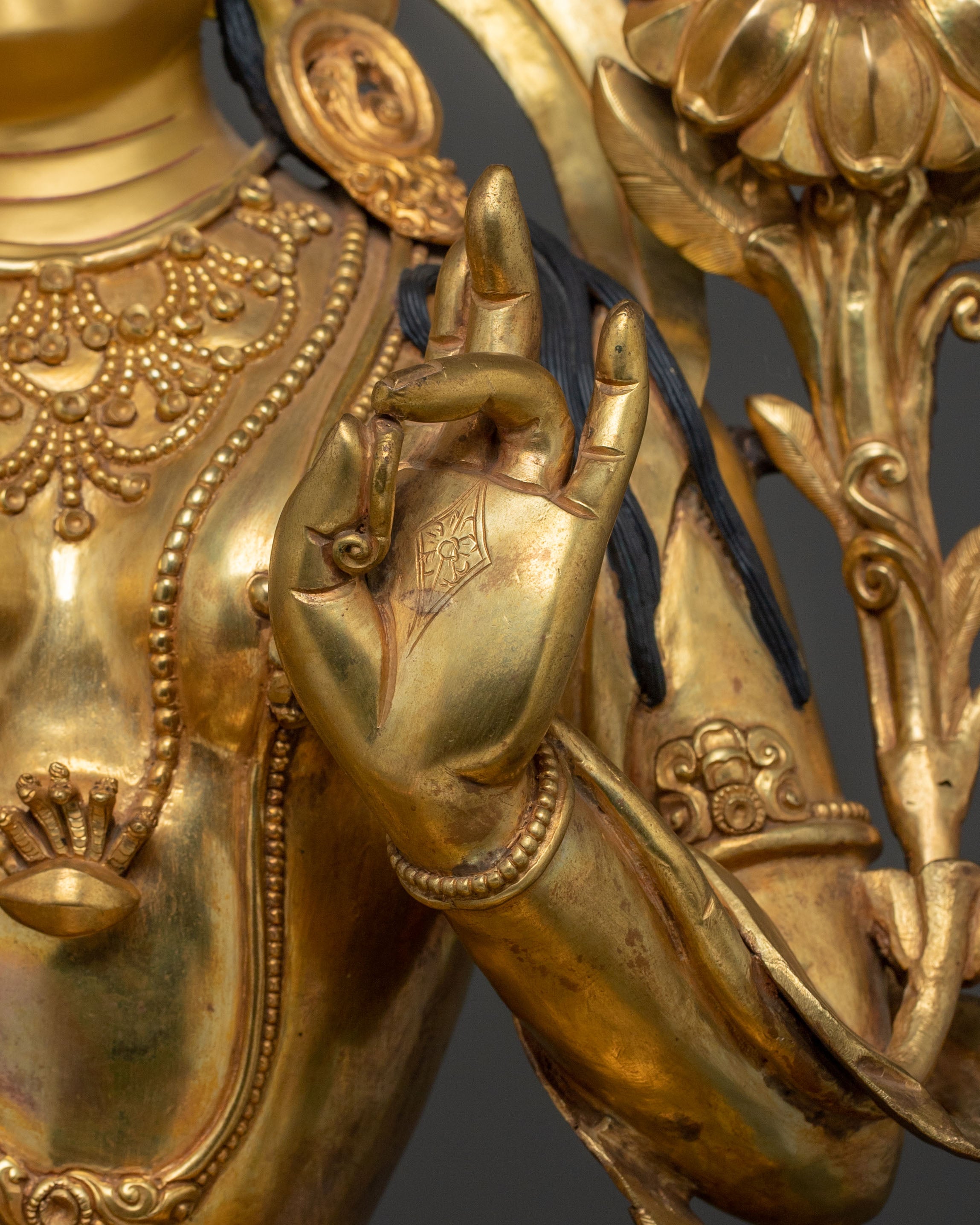Green Tara On Throne: Goddess of Compassion, Healing & Protection